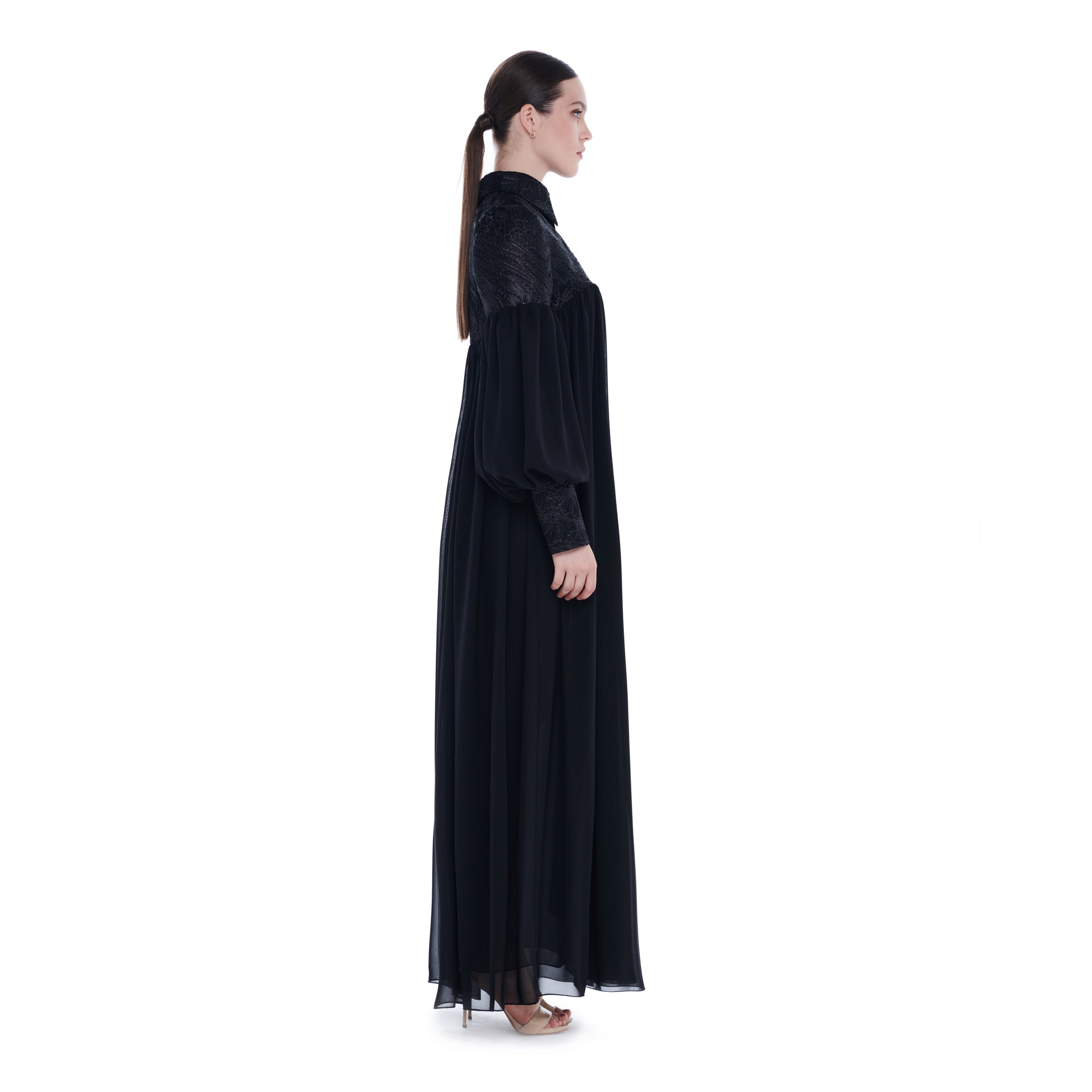 Black Formal Chiffon Dress From Miha