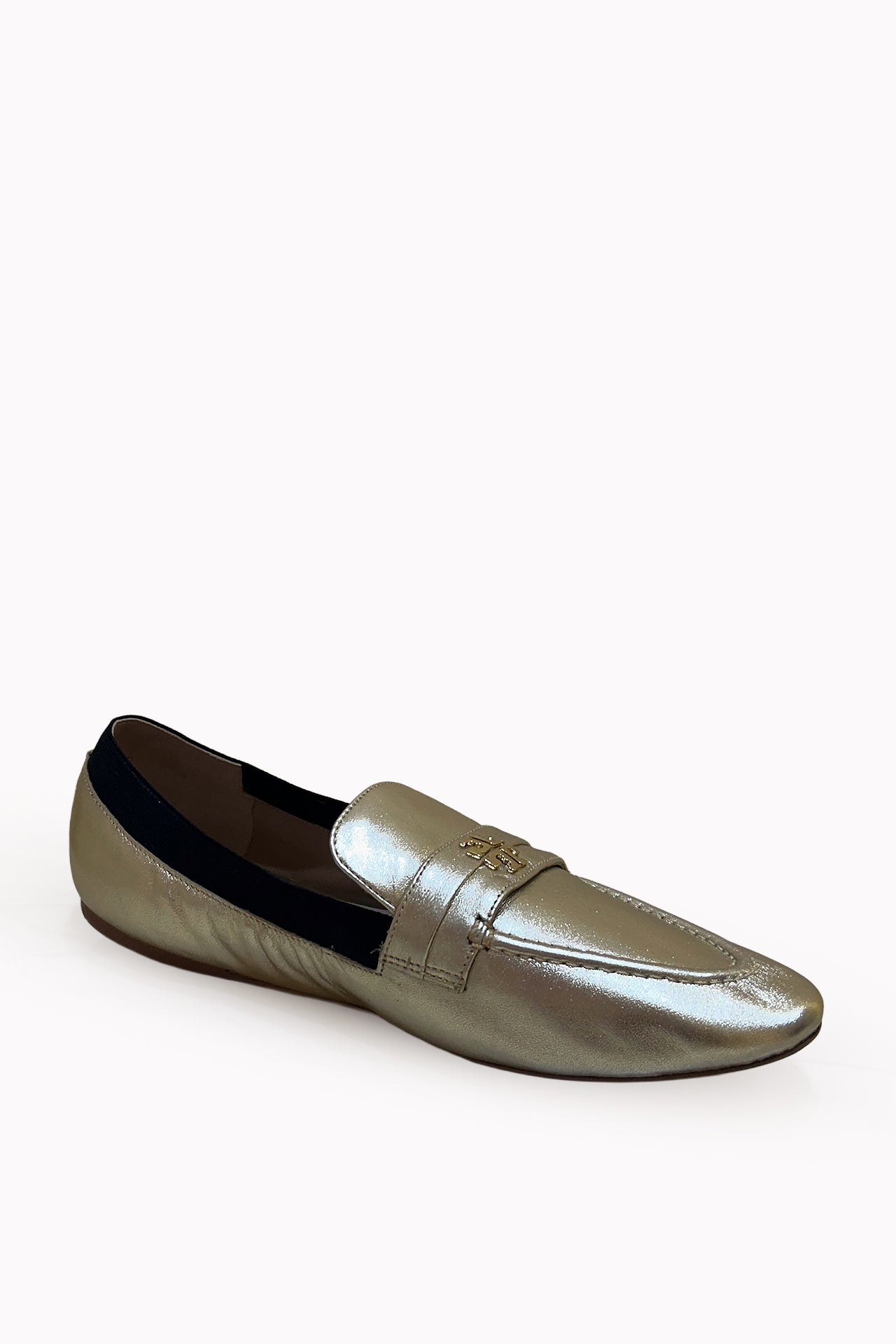Car Shoe Gold Metallic Loafers by Vintage SAAF