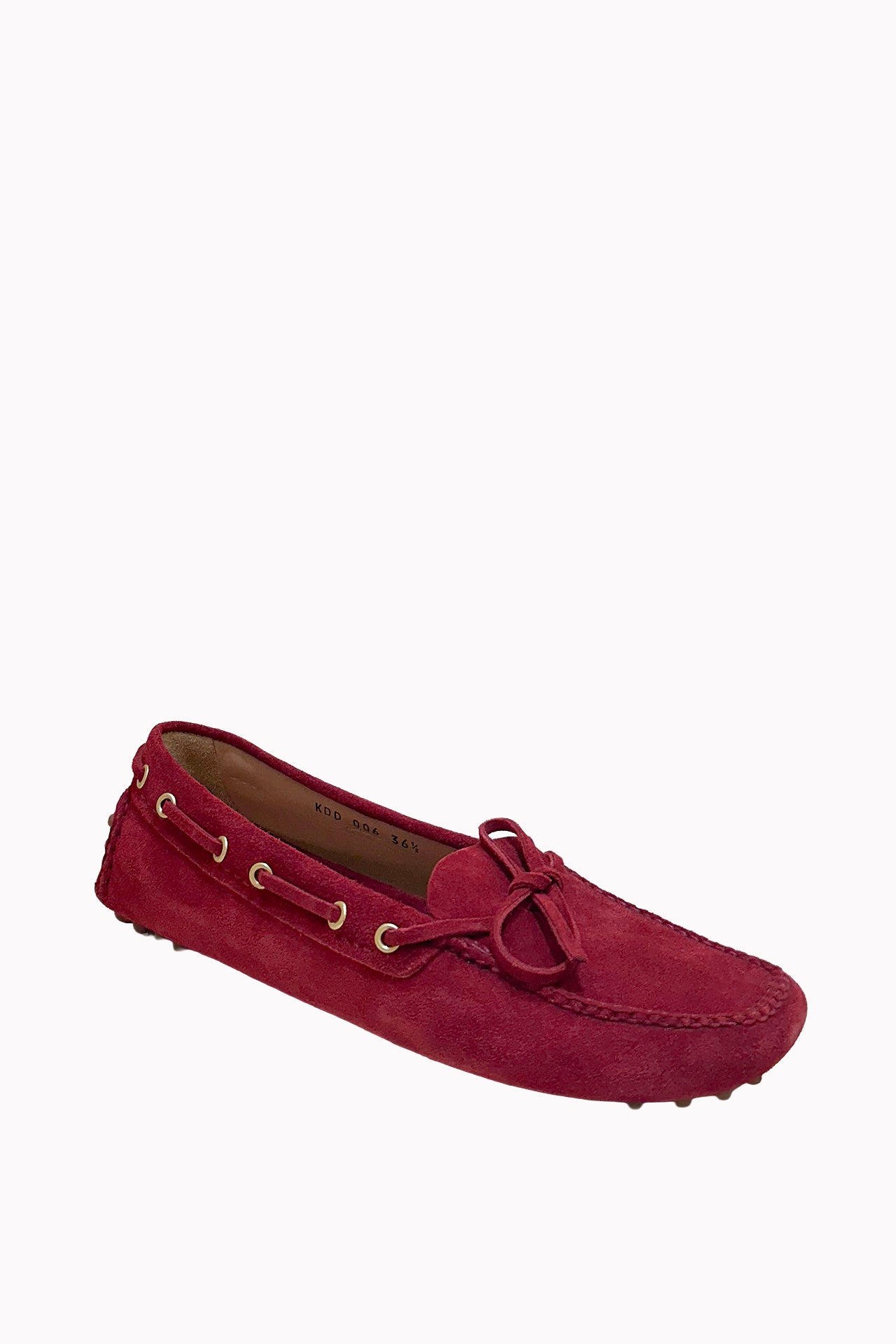 Burgundy Shoe Red Suede Loafers by Vintage SAAF