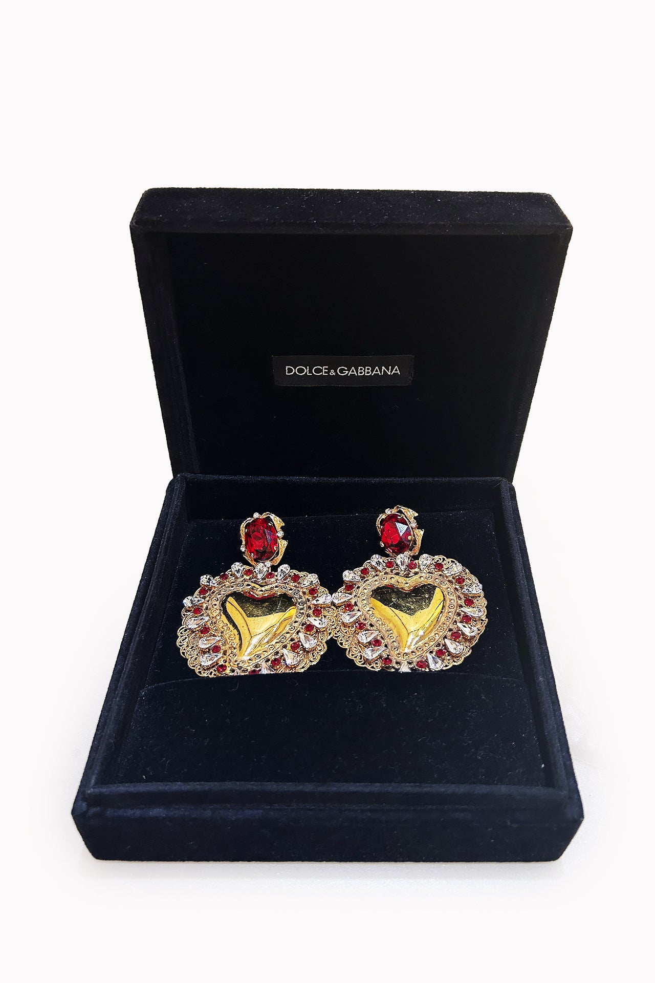 Dolce & Gabbana Baroque Heart Earrings by Vintage SAAF