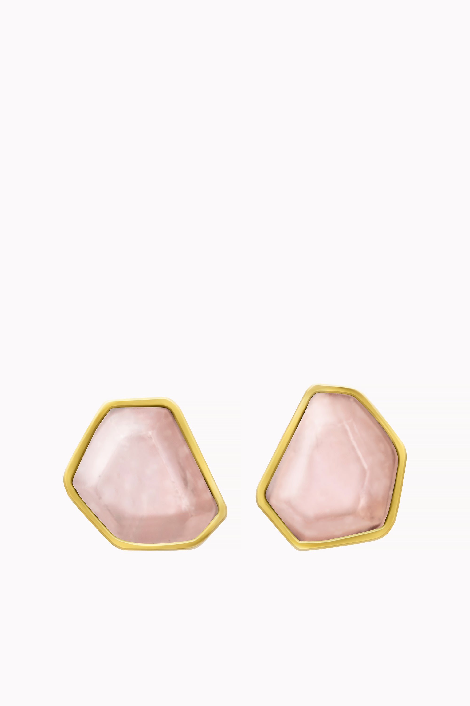 Gold Rose Quartz Earrings by NK Jewelry
