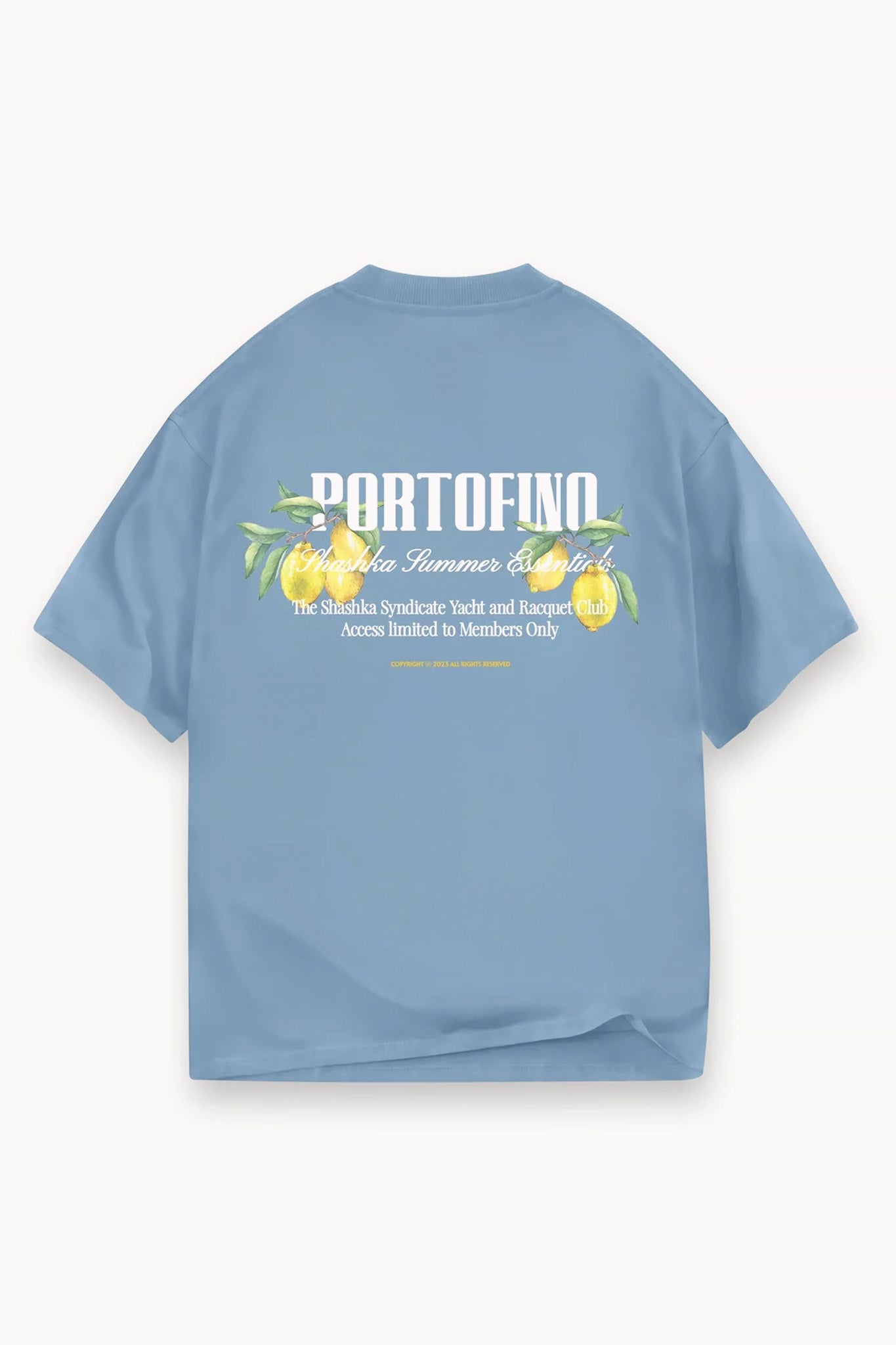 Light Blue Printed "Portofino" T-shirt by The Shashka Syndicate