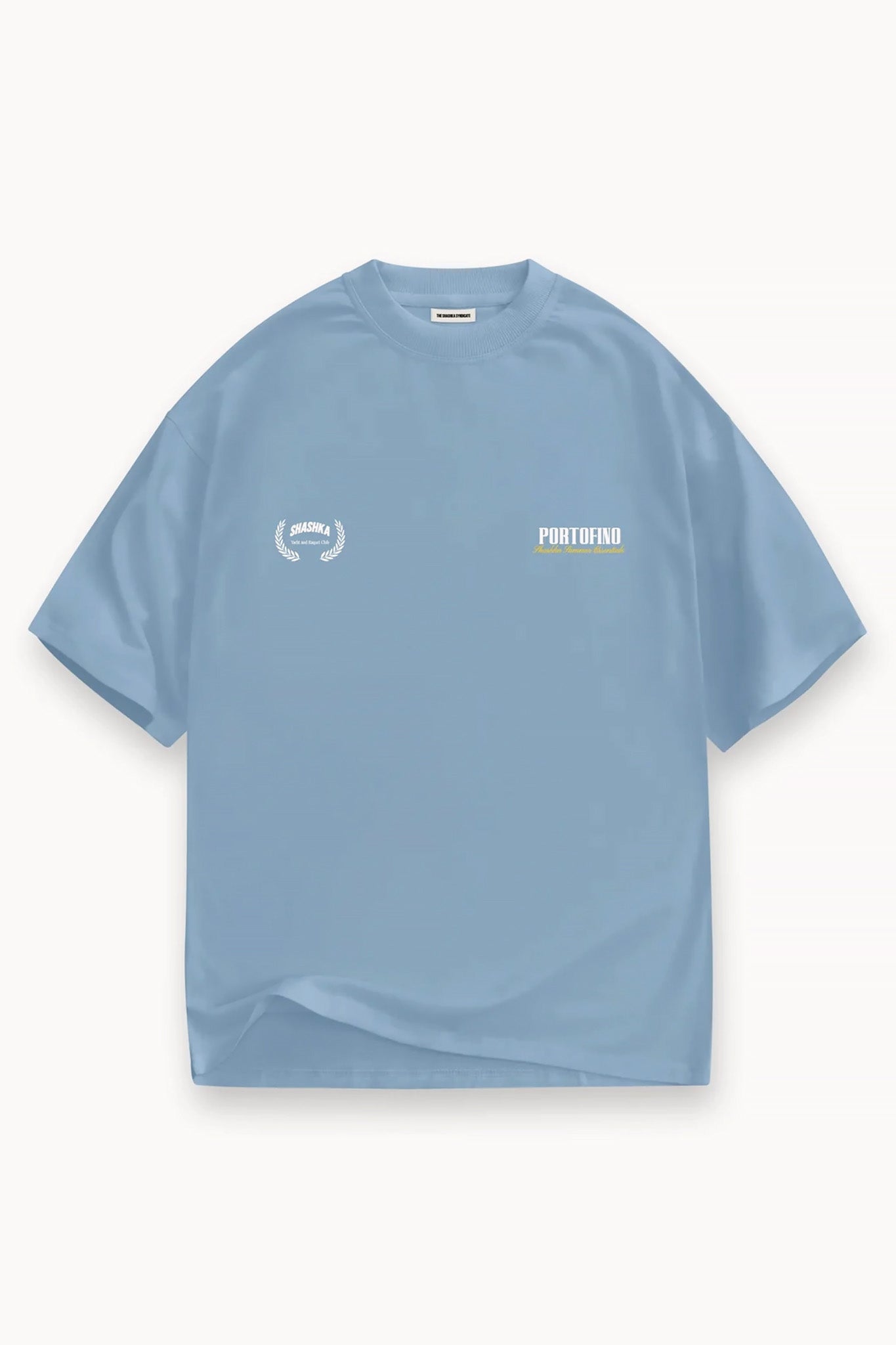 Light Blue Printed "Portofino" T-shirt by The Shashka Syndicate