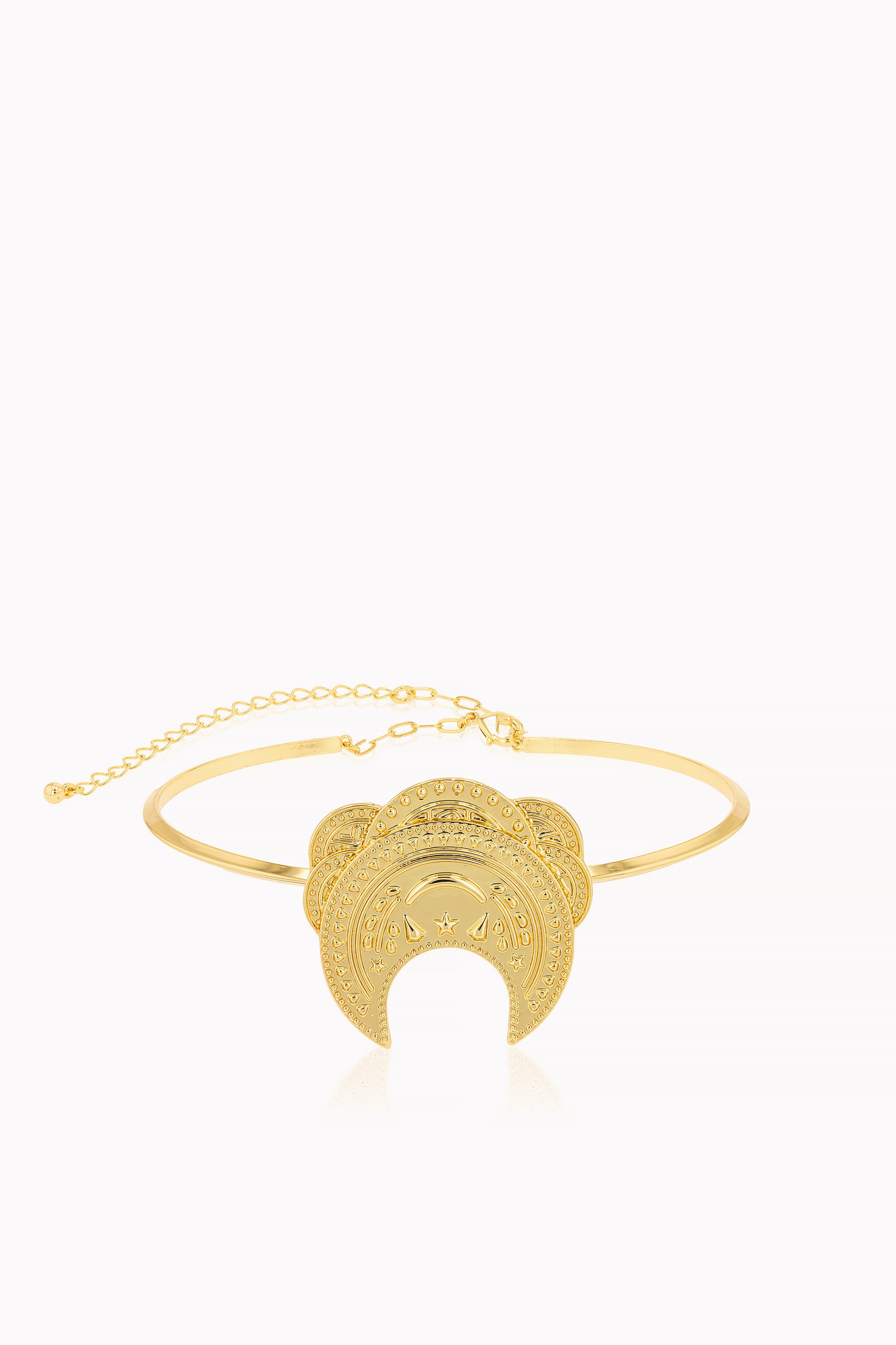 Gold Qamar Boba Choker by NK Jewelry