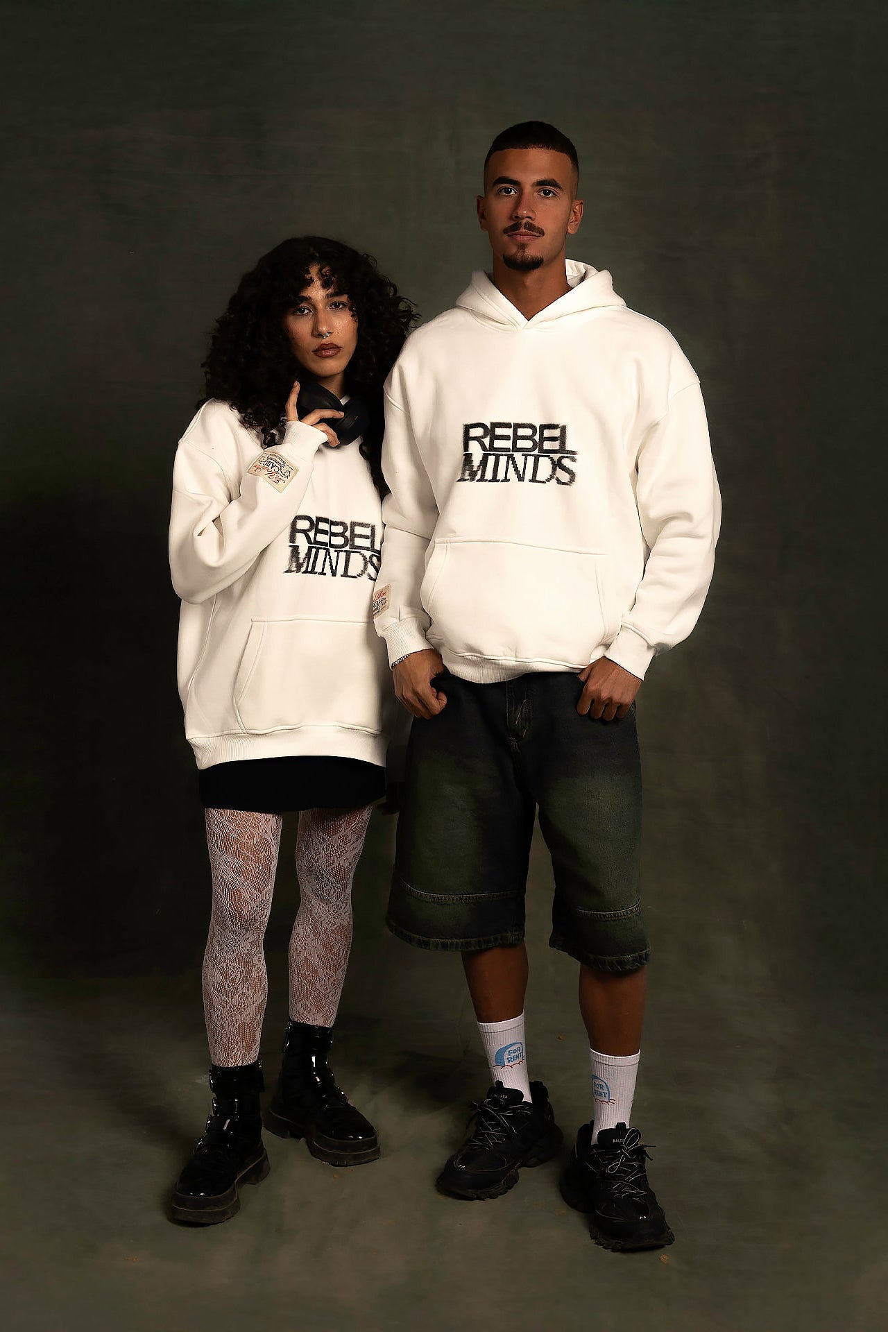 White Rebel Minds Hoodie By In Your Shoe
