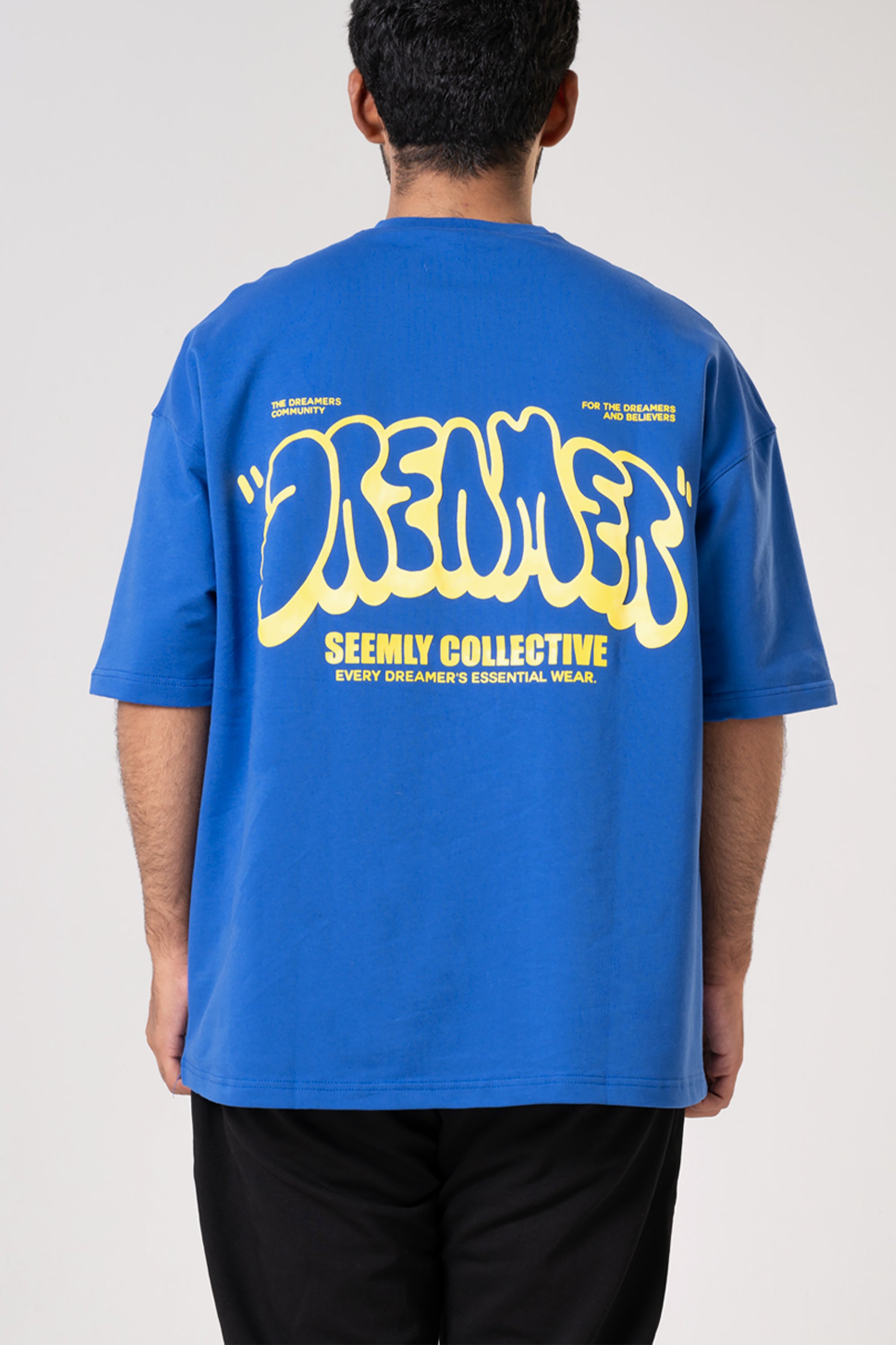 Blue Unisex Dreamer T-shirt by Seemly
