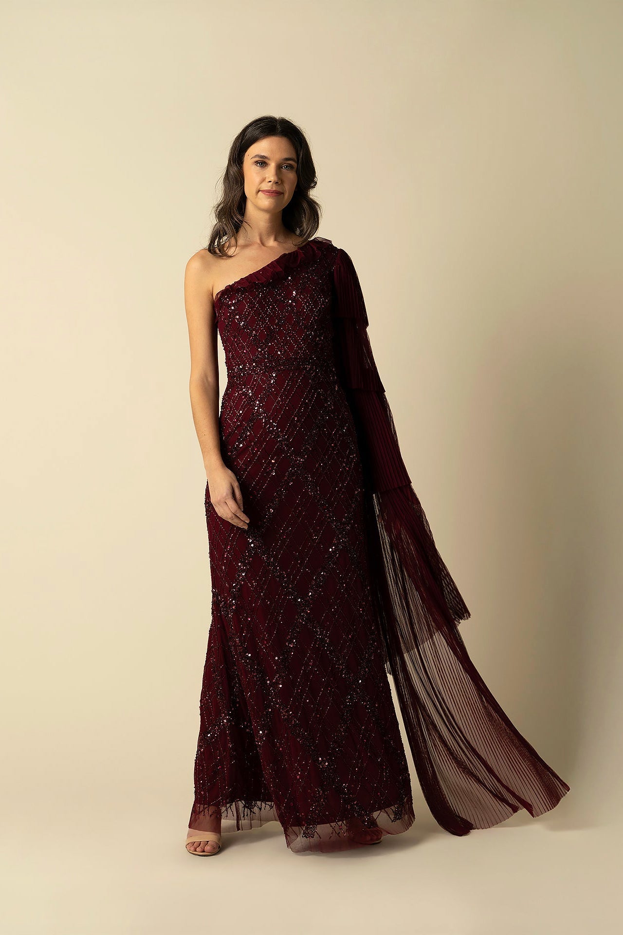 Burgundy Leilani Gown by Raishma