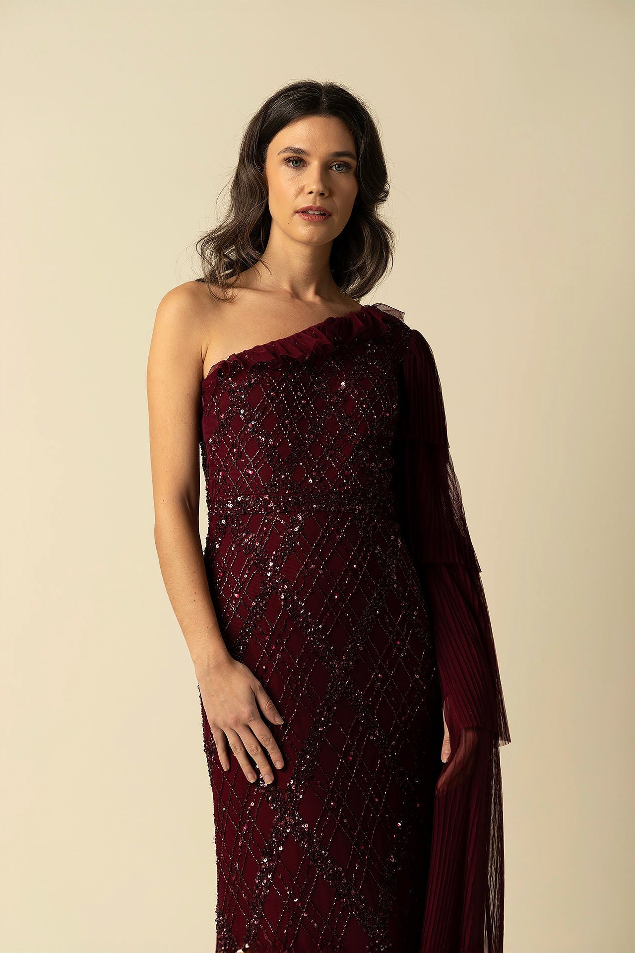 Burgundy Leilani Gown by Raishma