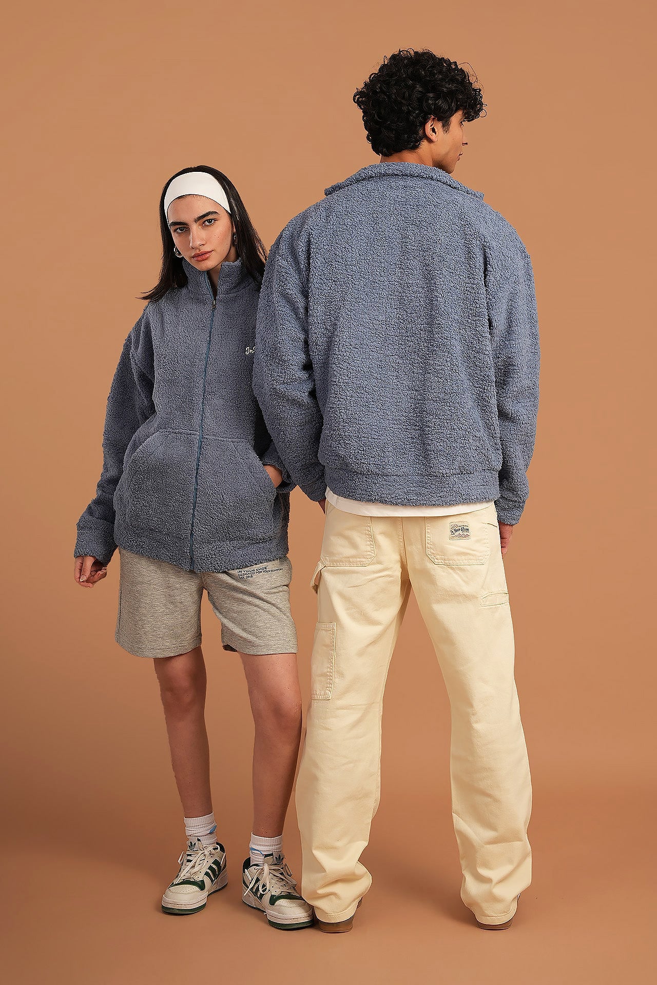 Sky Blue Fleece Jacket By In Your Shoe