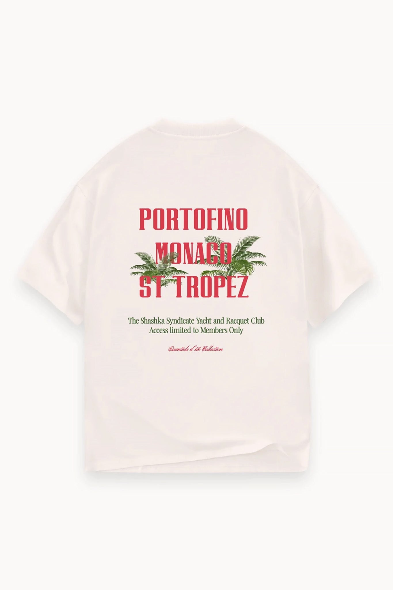 White Printed Palm Trees T-shirt by The Shashka Syndicate