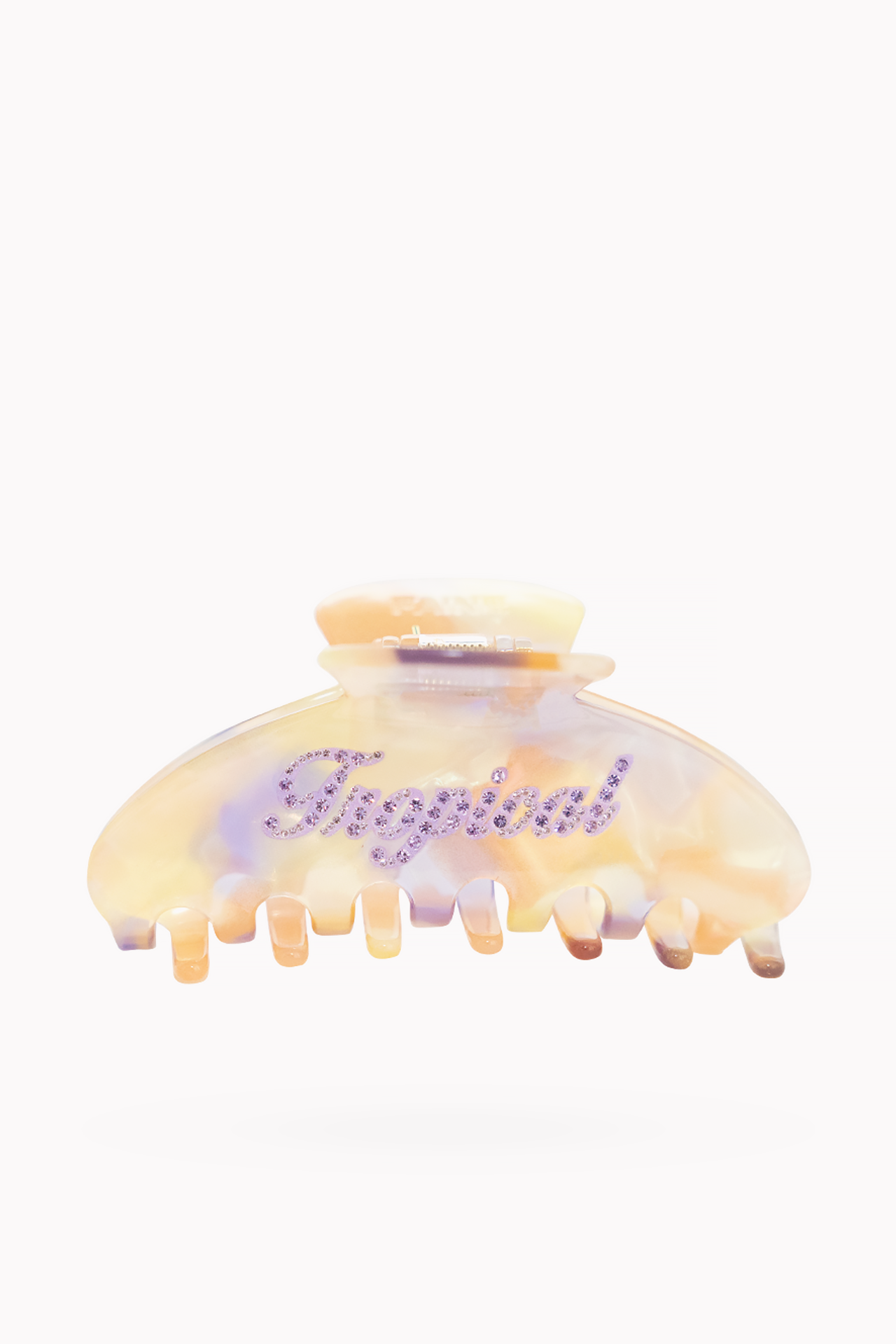 Peach-Lilac Tropical Glitter Hair Claw Clip by Faine
