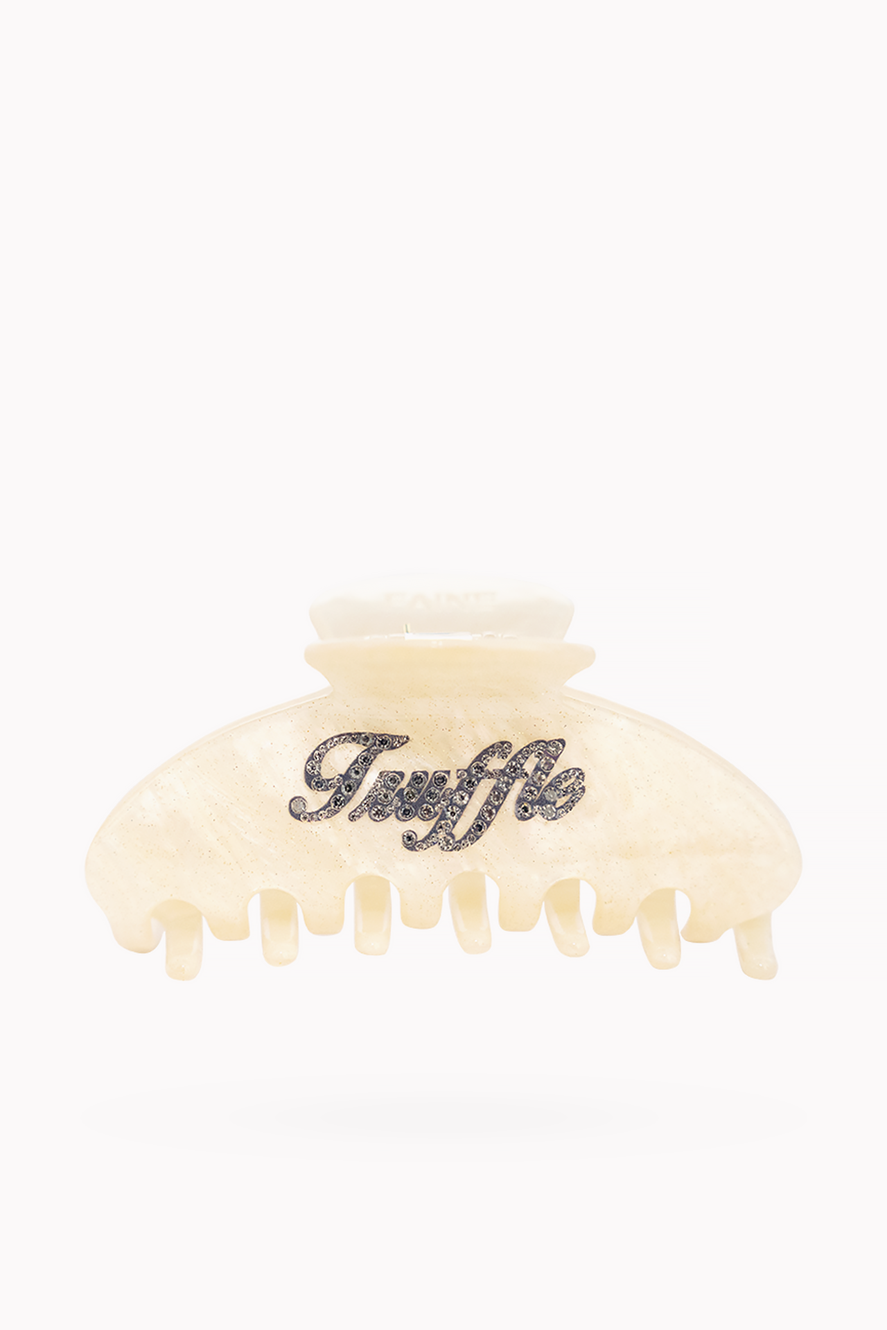 Ivory Truffle Glitter Hair Claw Clip by Faine