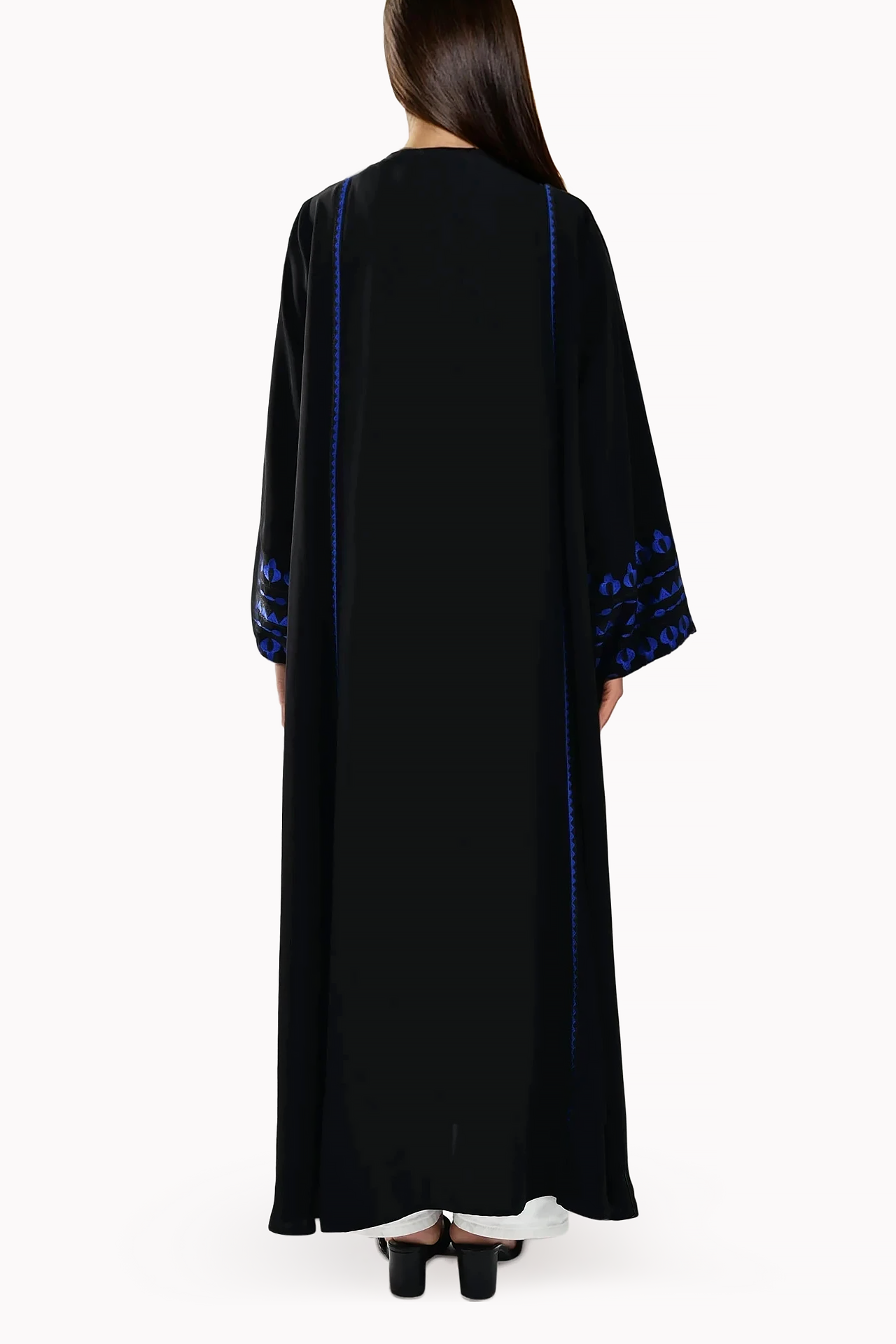 Embroidery Crepe Black Abaya by Misk Abaya