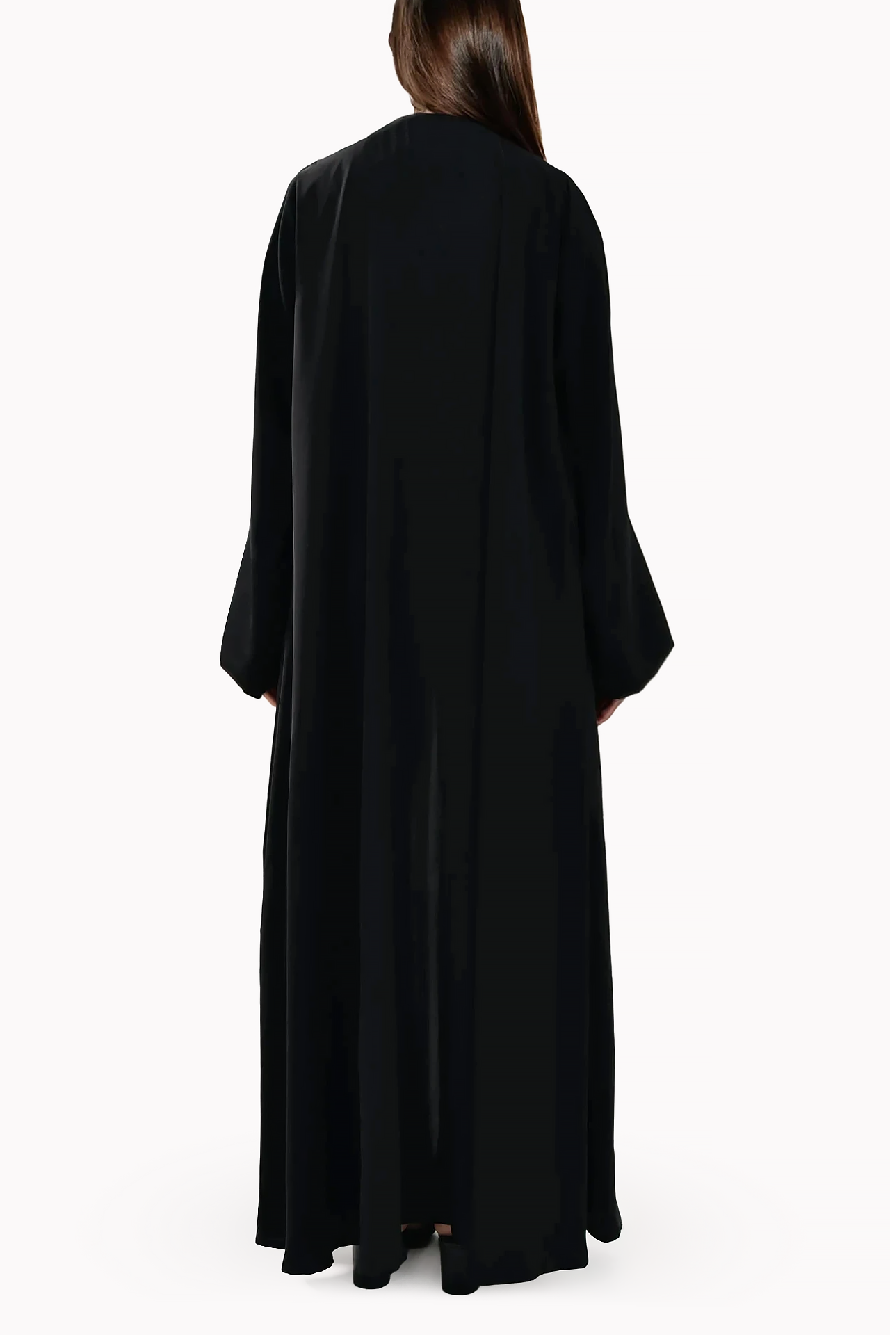 Embroidery Linen Black Abaya by Misk Abaya