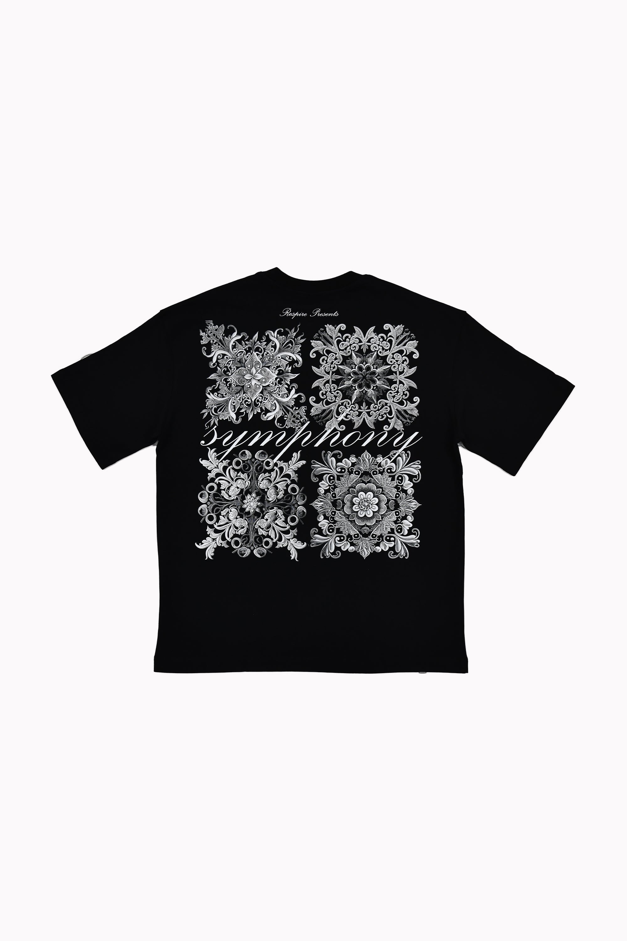 Men Black "Symphony" T-shirt by WECRE8