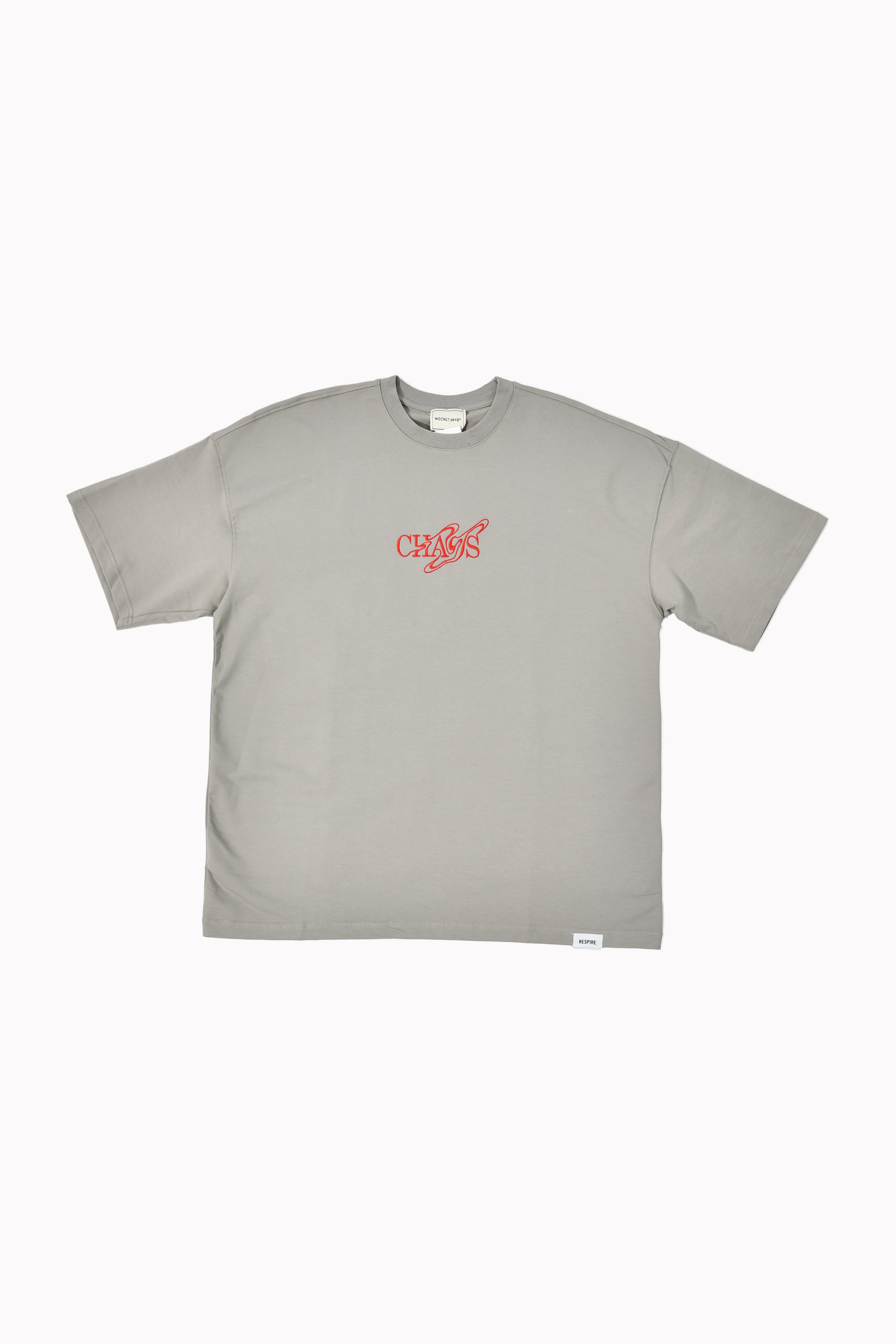 Men Light Grey "CHAOS" T-shirt by WECRE8