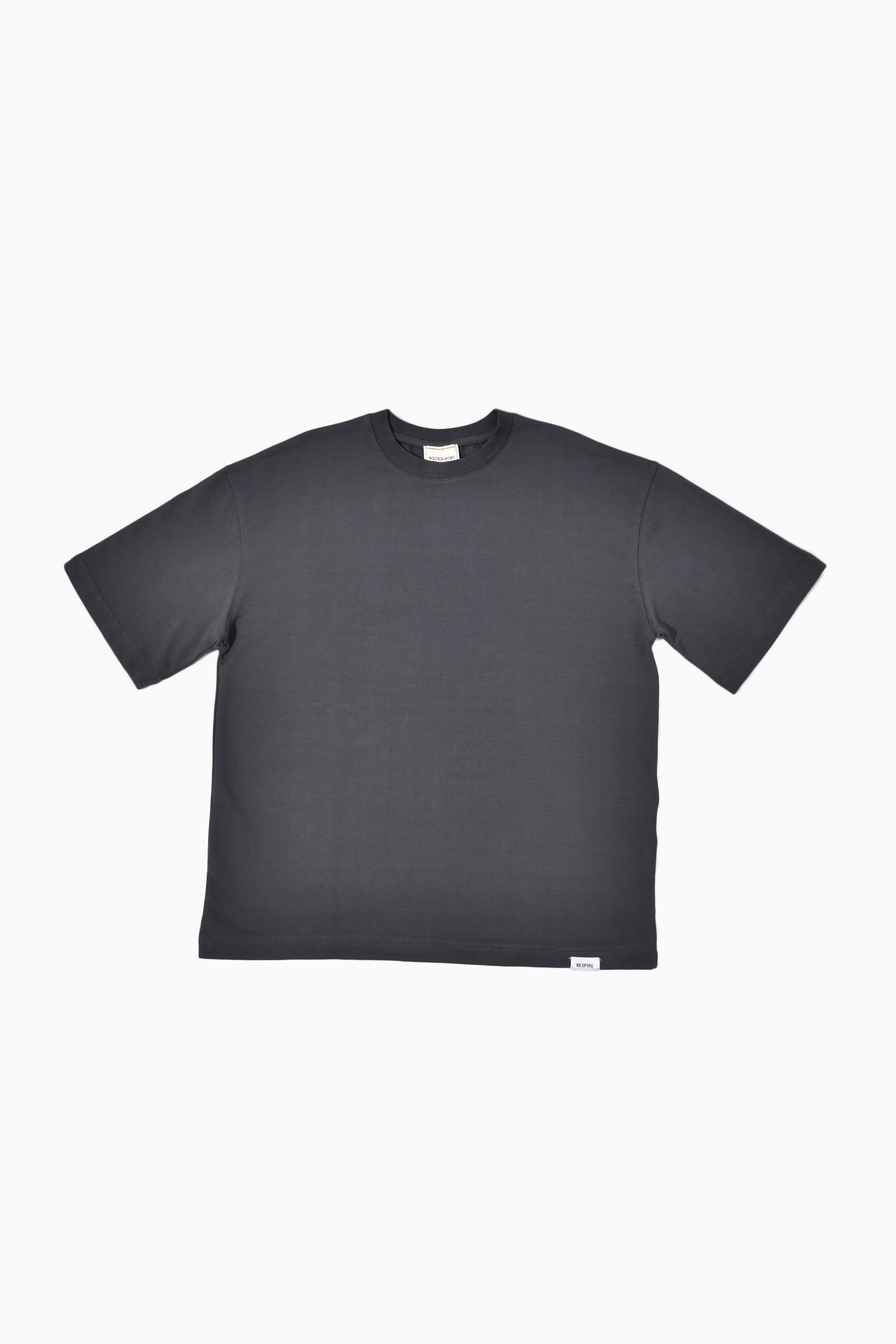 Men Grey Plain T-Shirt by WECRE8