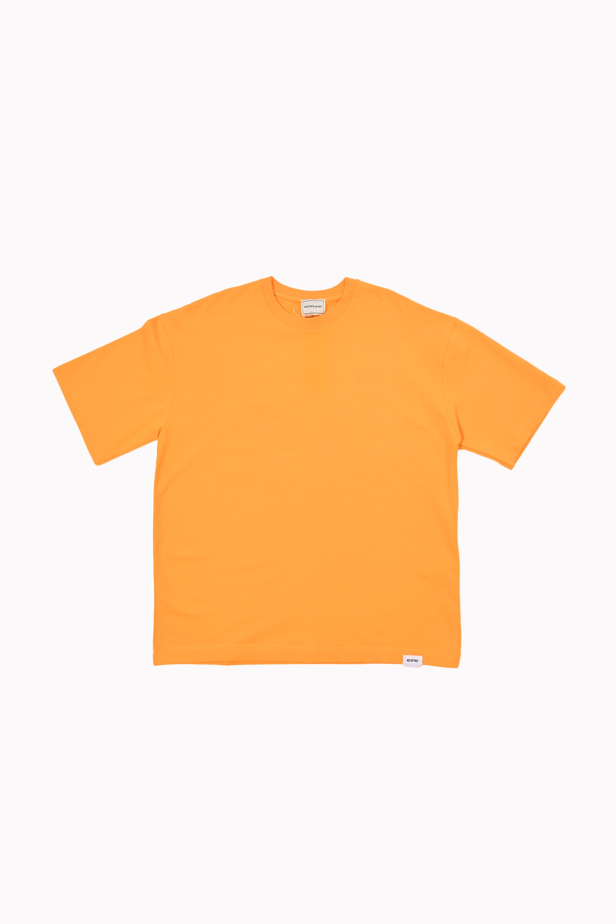 Men Orange Plain T-Shirt by WECRE8