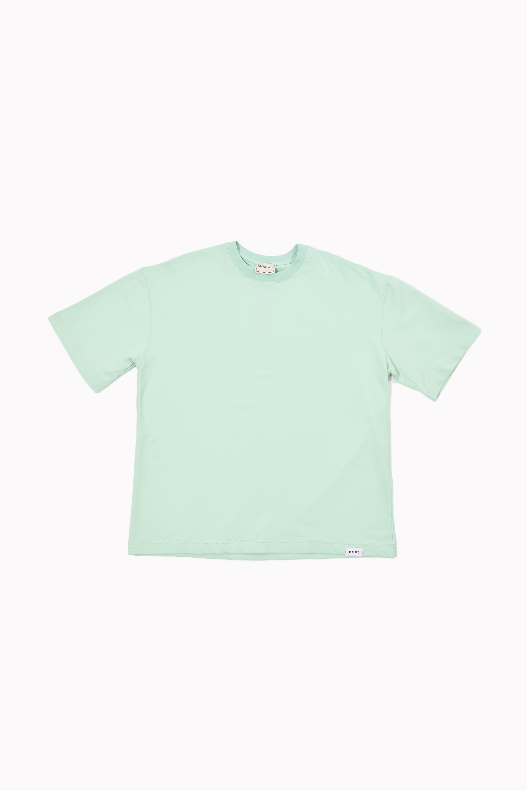 Men Mint Green Plain T-Shirt by WECRE8