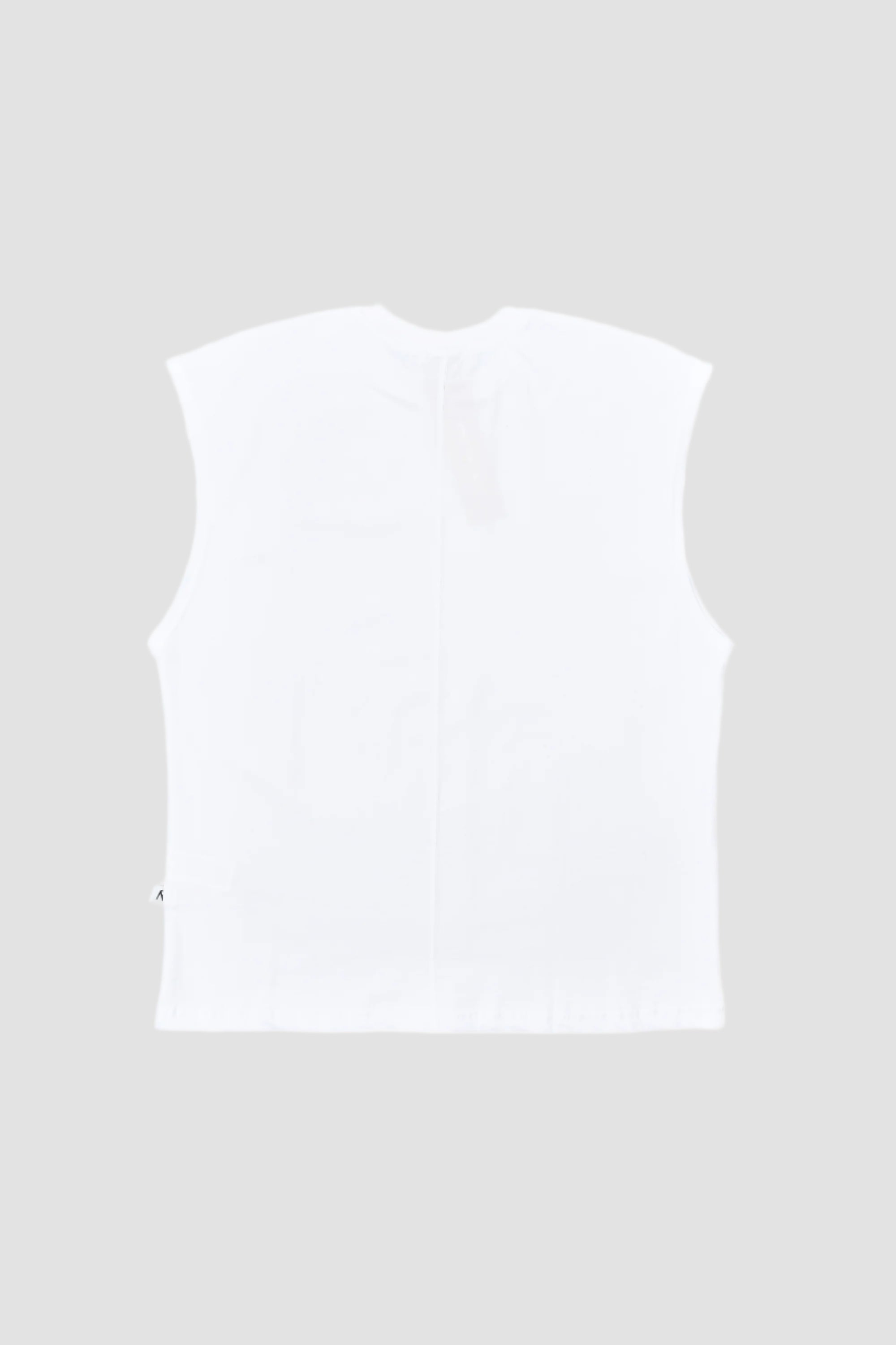 Men White Sleeveless Shirt by WECRE8