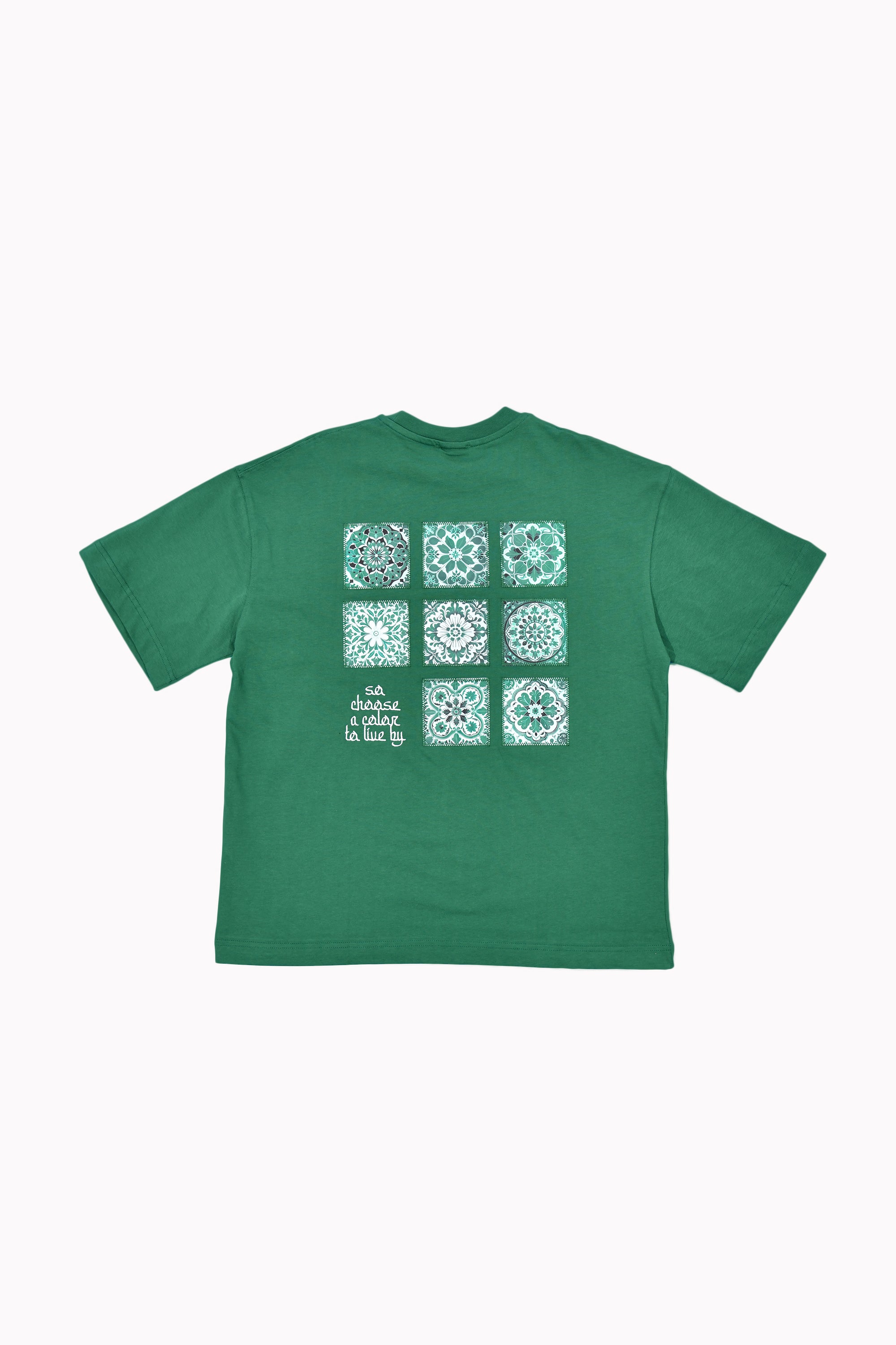 Men Green Graphic T-Shirt by WECRE8