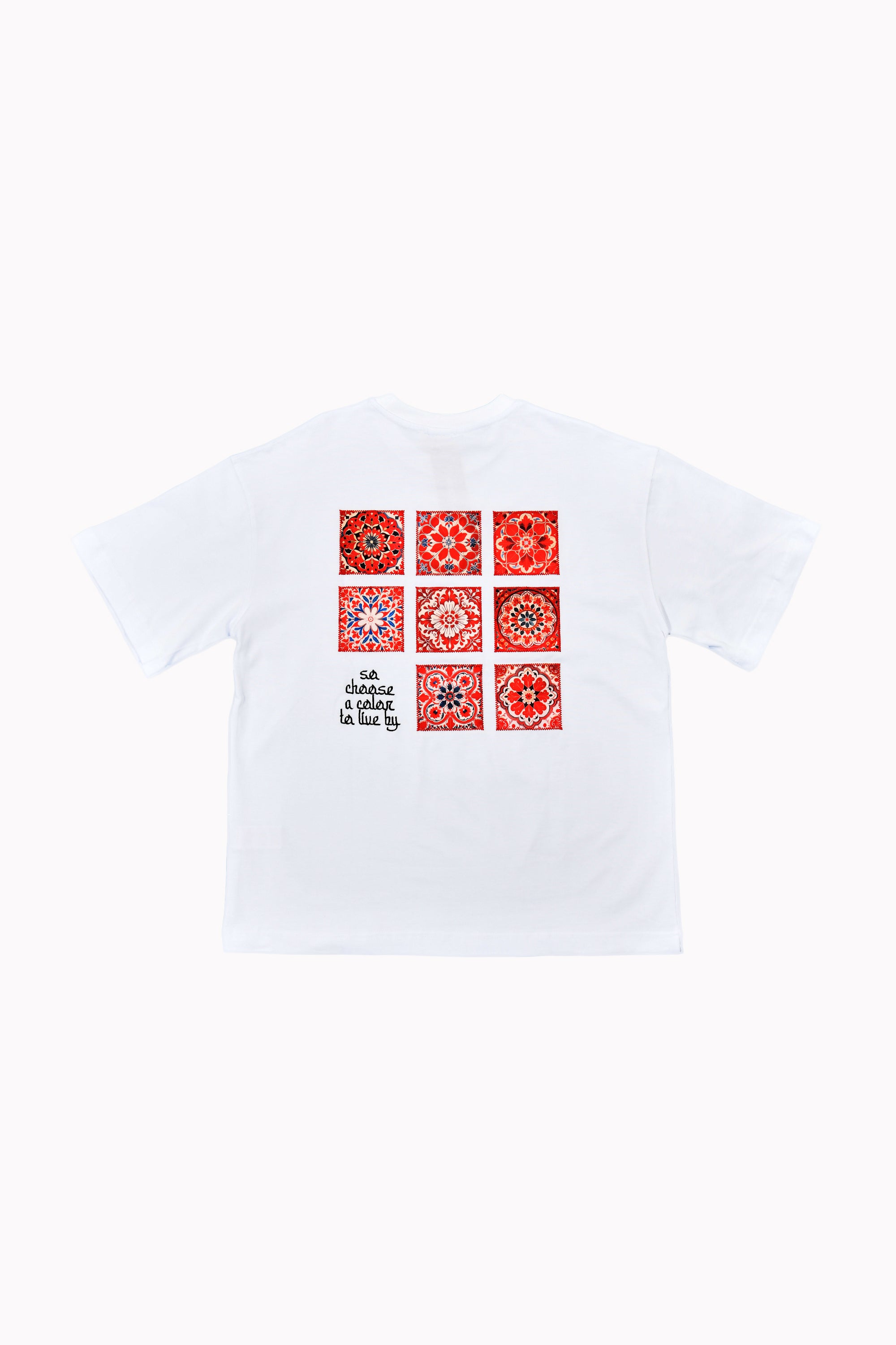 Men White Vibrant Graphic T-Shirt by WECRE8
