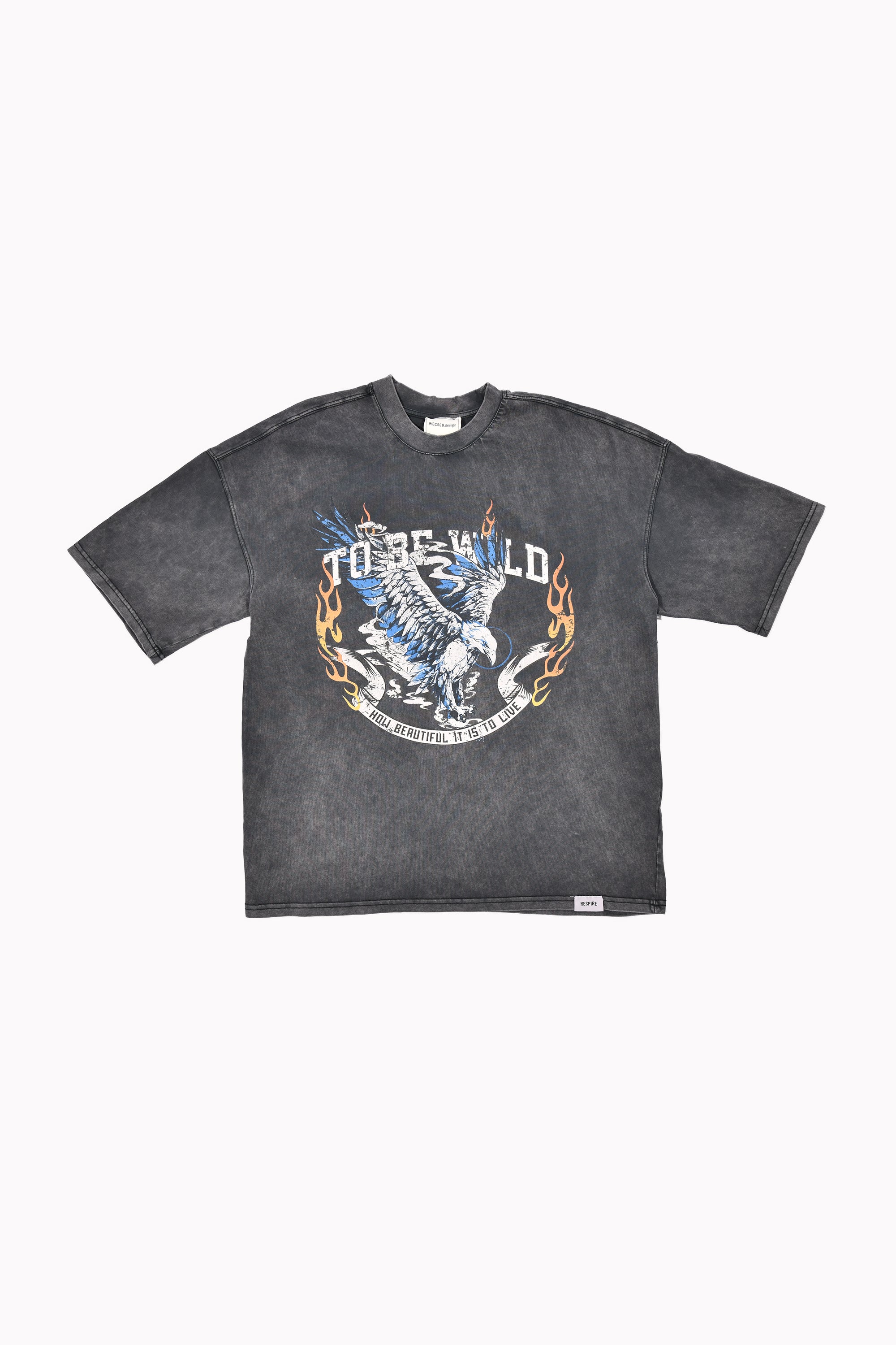 Men Grey "TO BE WILD" T-shirt by WECRE8