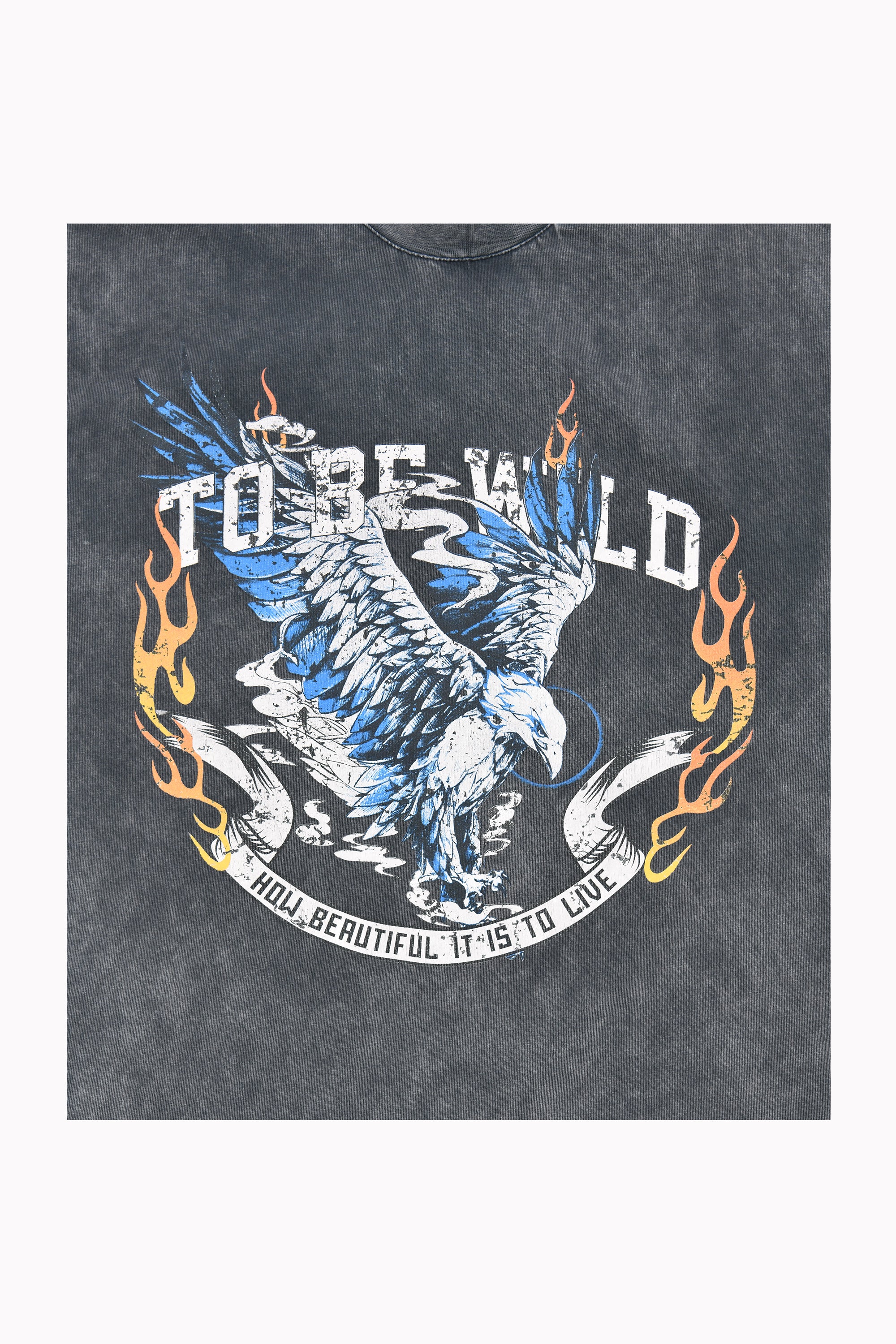Men Grey "TO BE WILD" T-shirt by WECRE8