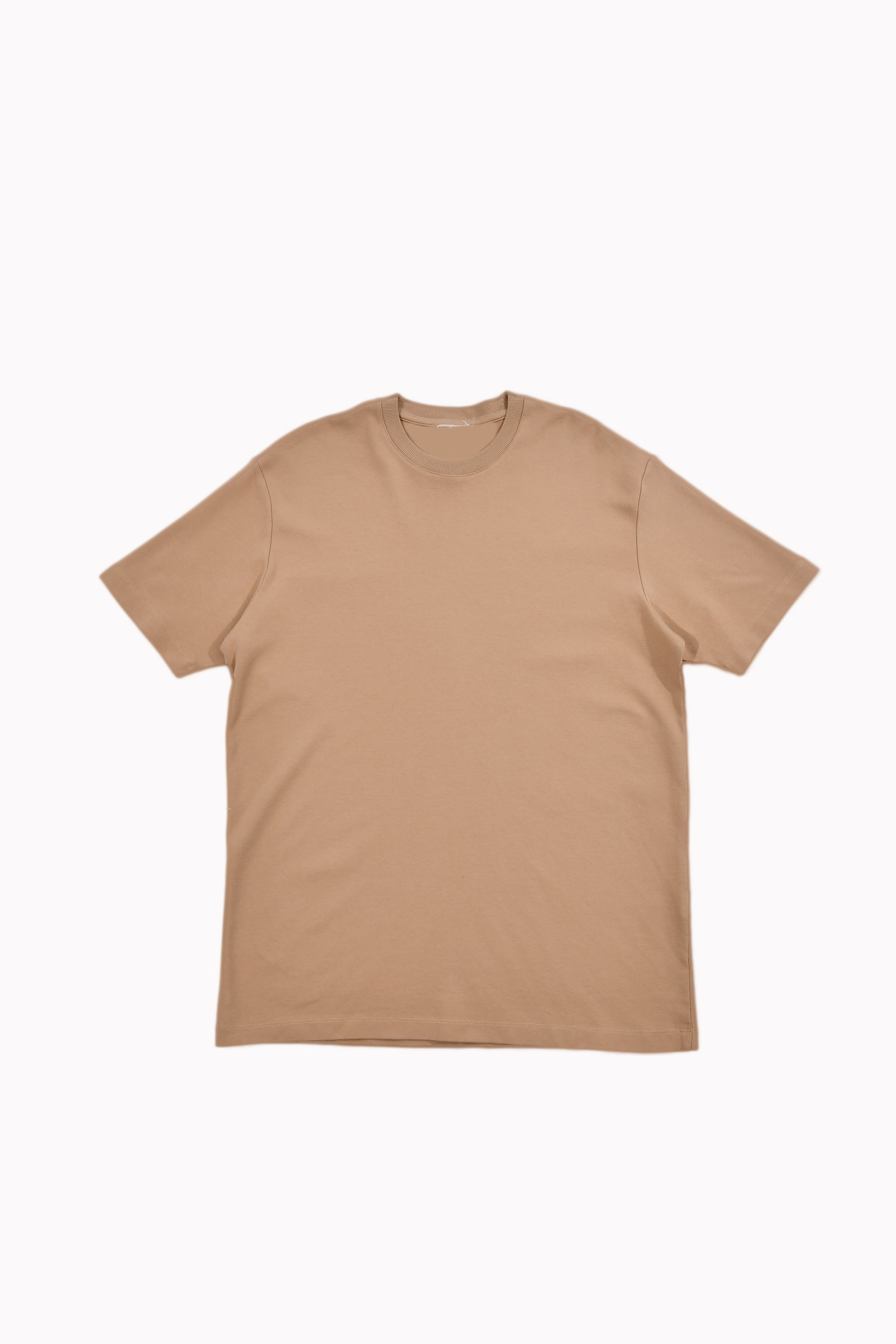 Men Light Brown Plain Classic T-Shirt by WECRE8