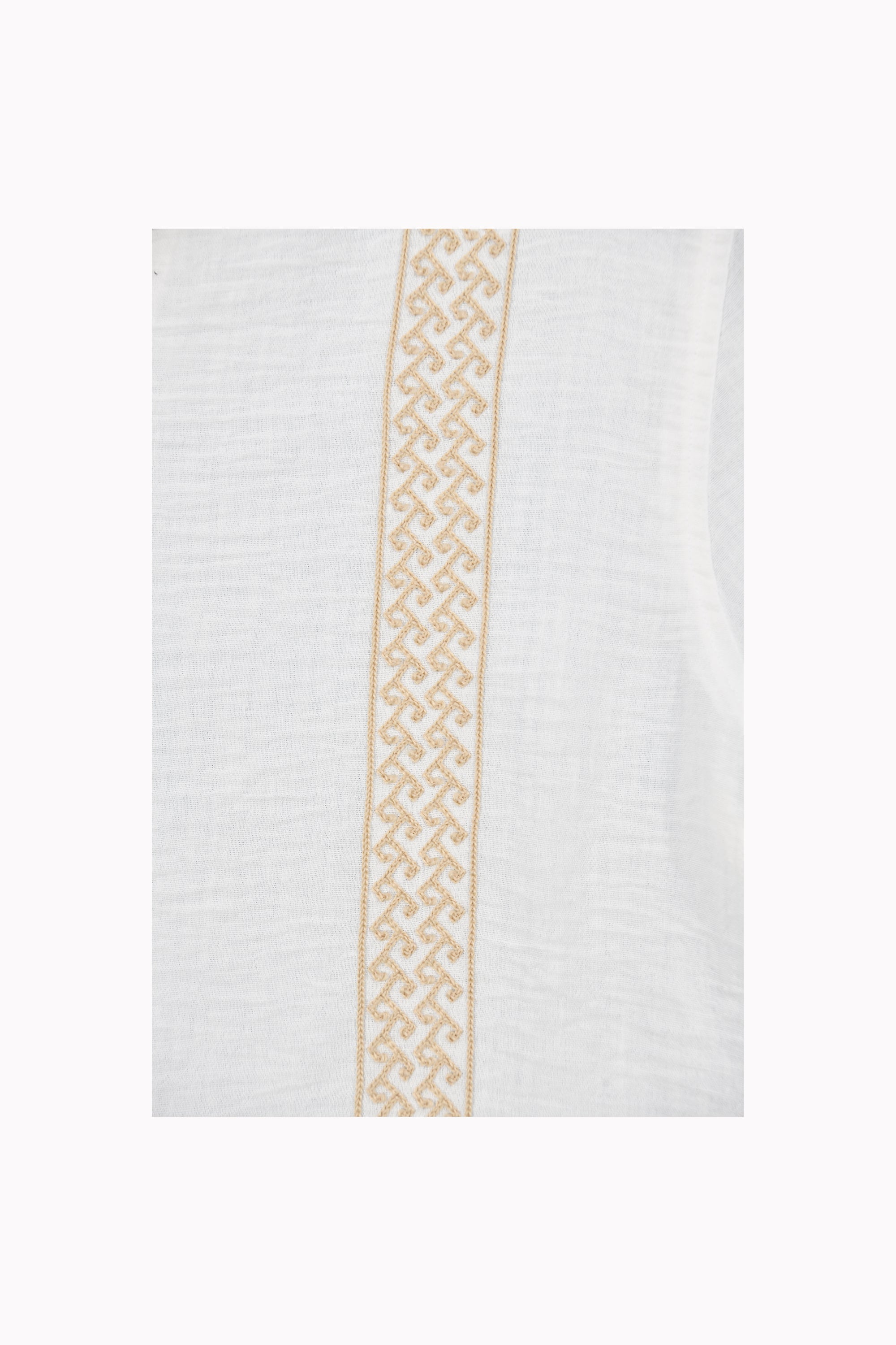 Men White Classic Embroidery Shirt by WECRE8