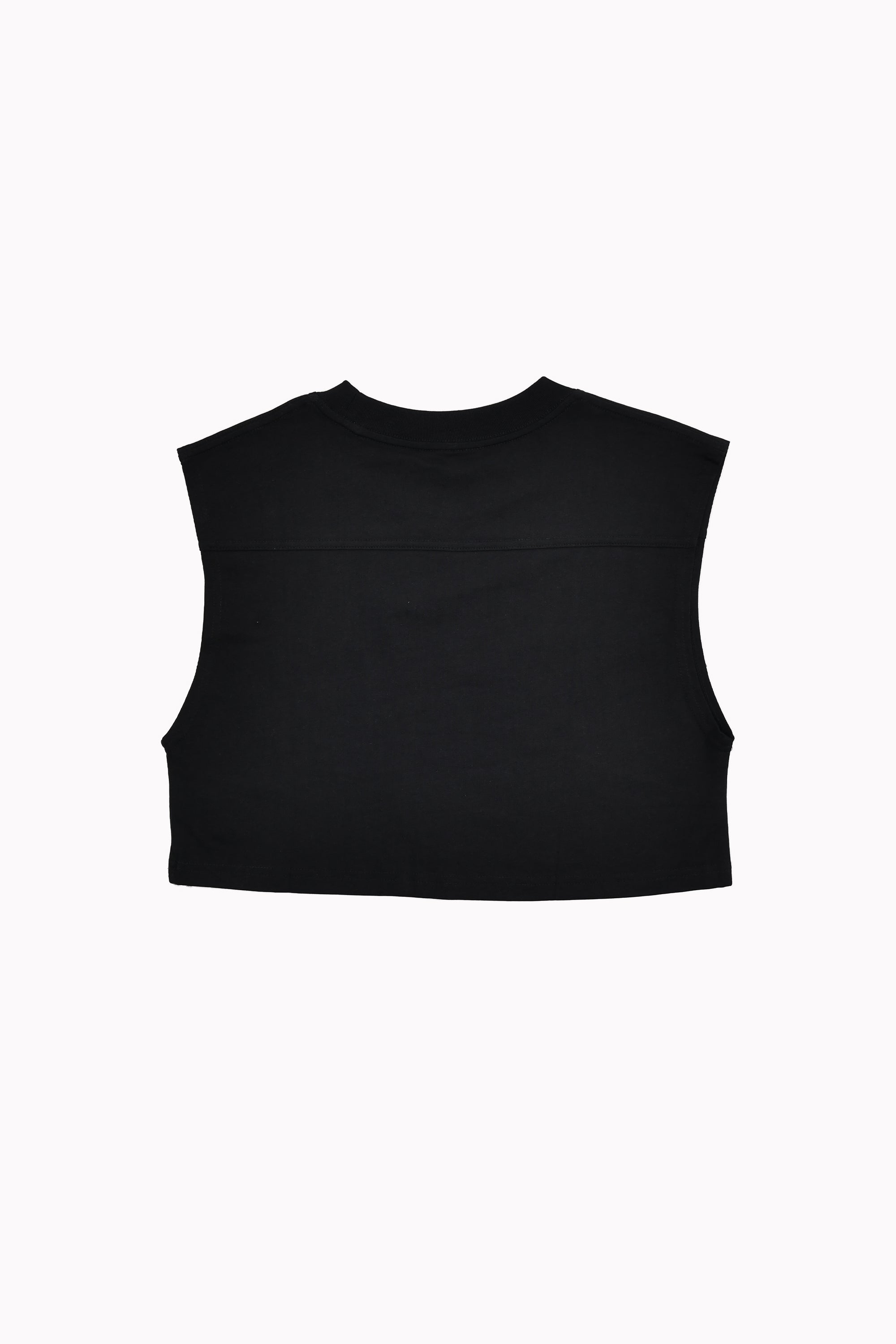 Black Sleeveless Crop Top by Ordinary Clothes