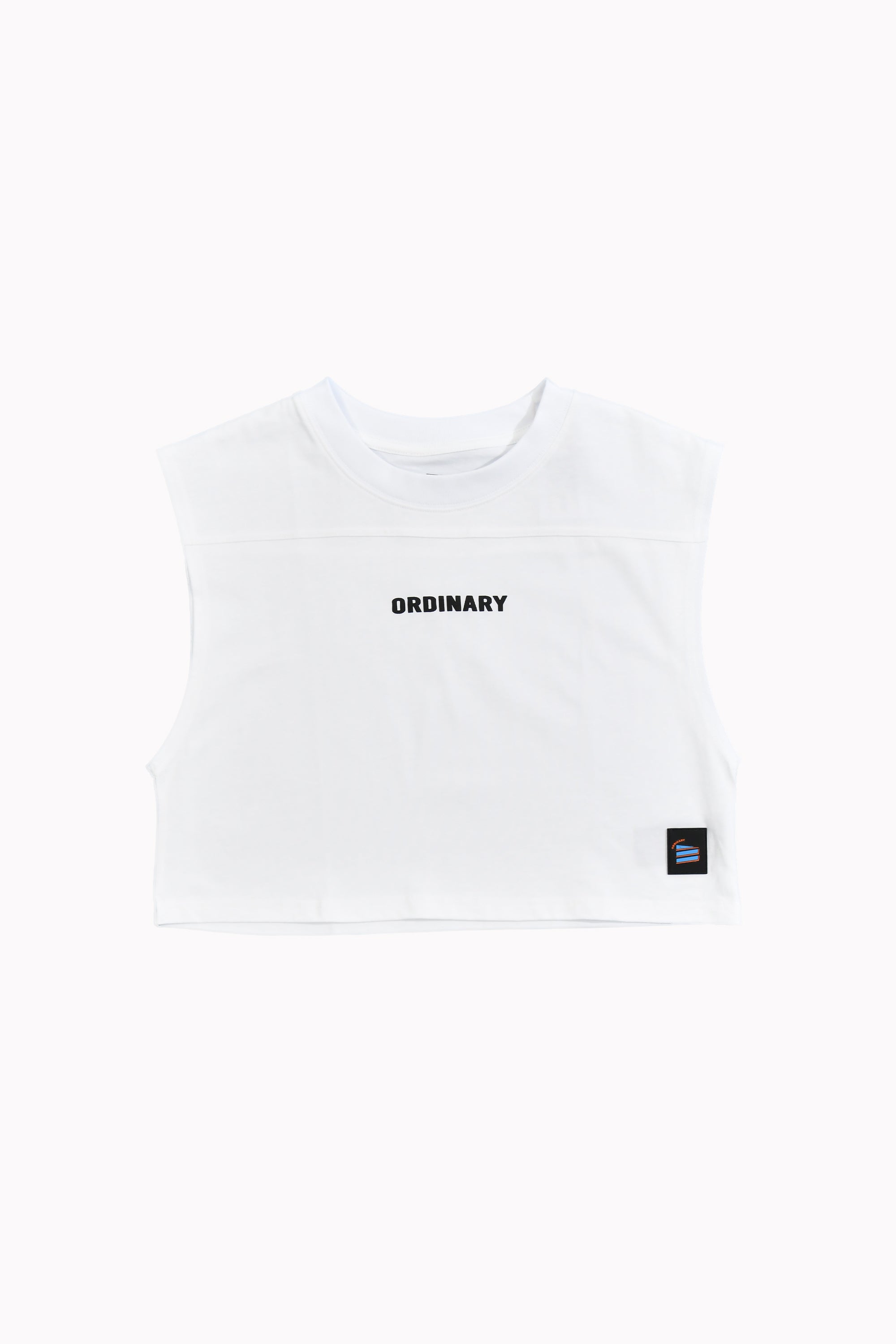 White Sleeveless Crop Top by Ordinary Clothes