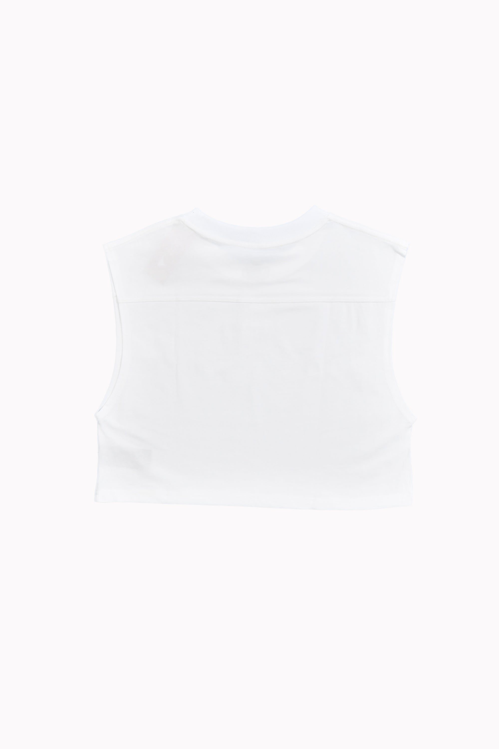 White Sleeveless Crop Top by Ordinary Clothes
