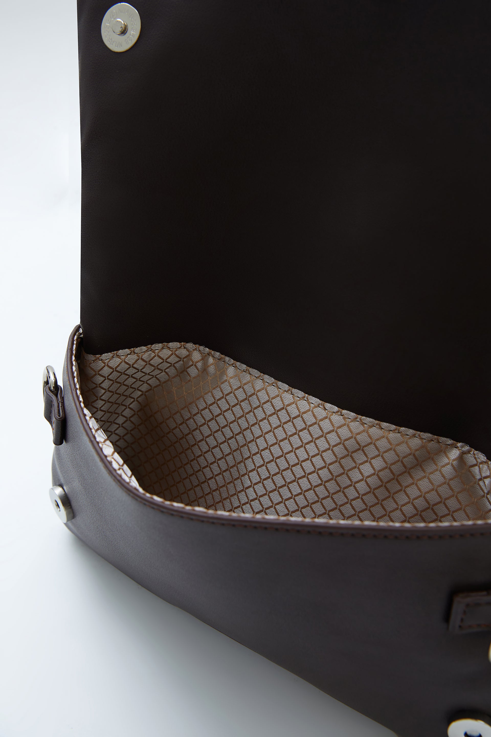 Dark Brown Chain Trim Convertible Clutch by WECRE8