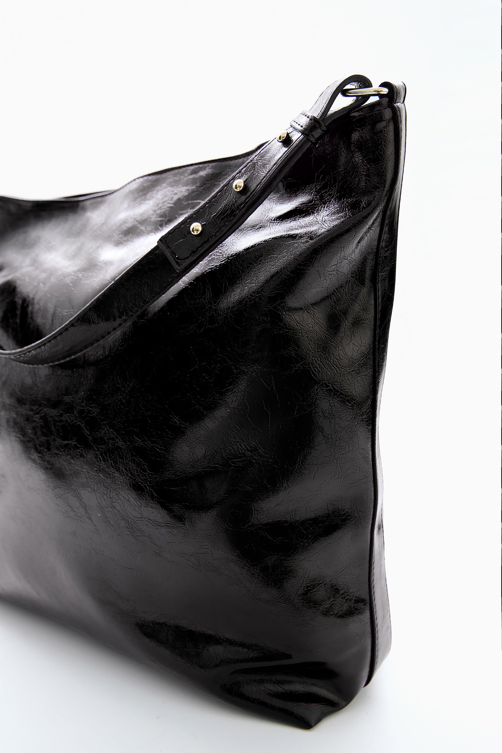 Black Hobo Shoulder Bag by WECRE8