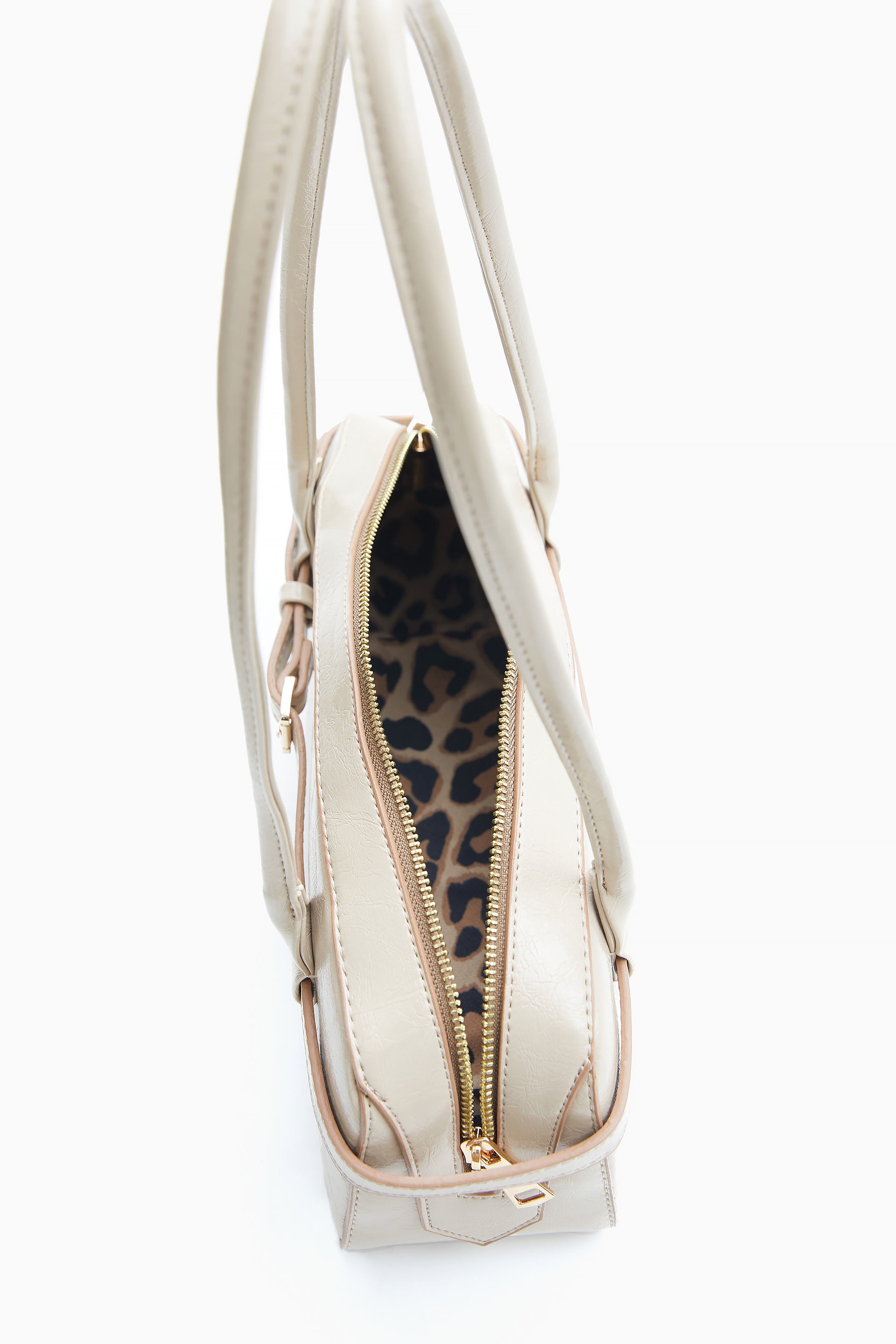 Beige Elongated Shoulder Bag by WECRE8