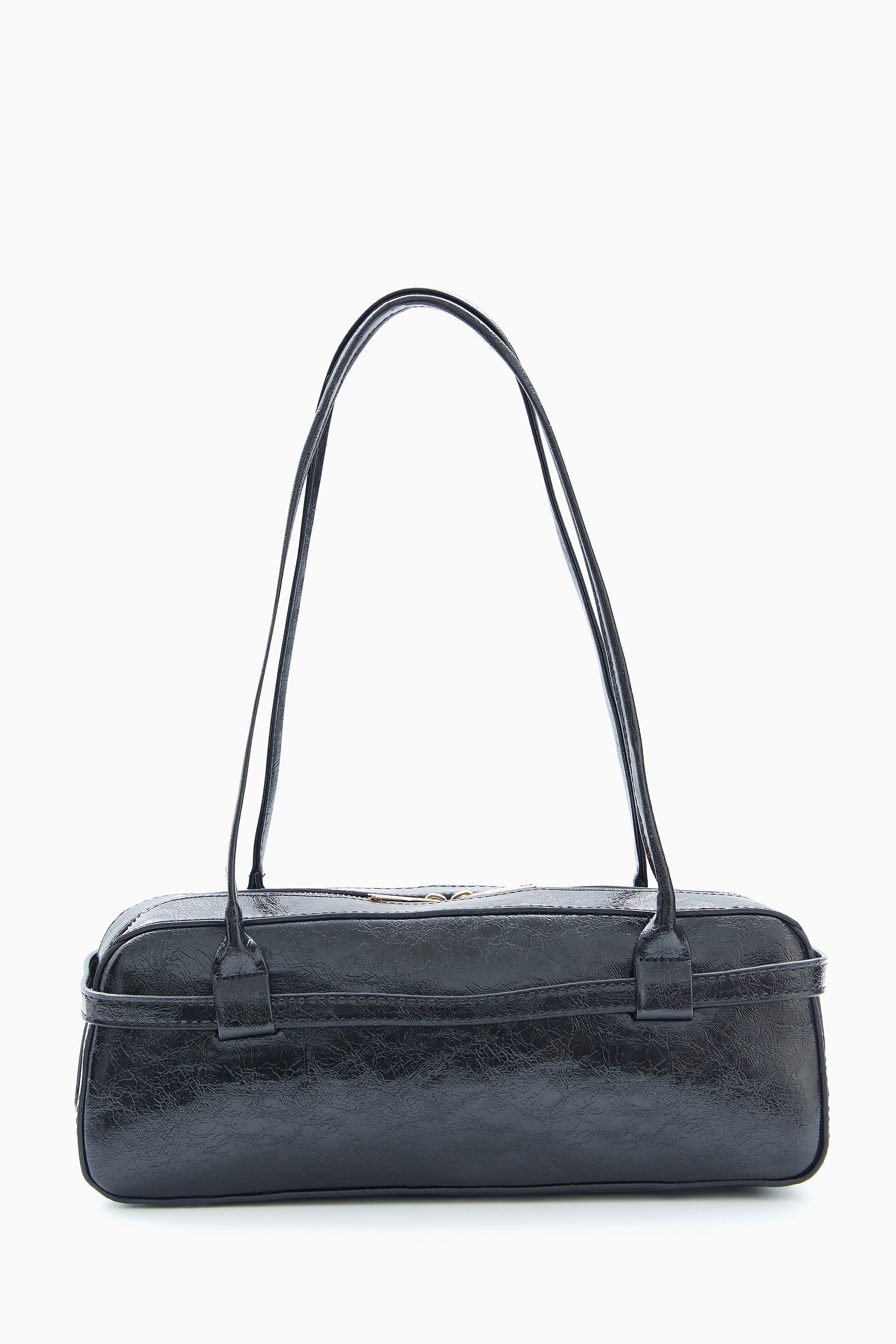 Black Elongated Shoulder Bag by WECRE8