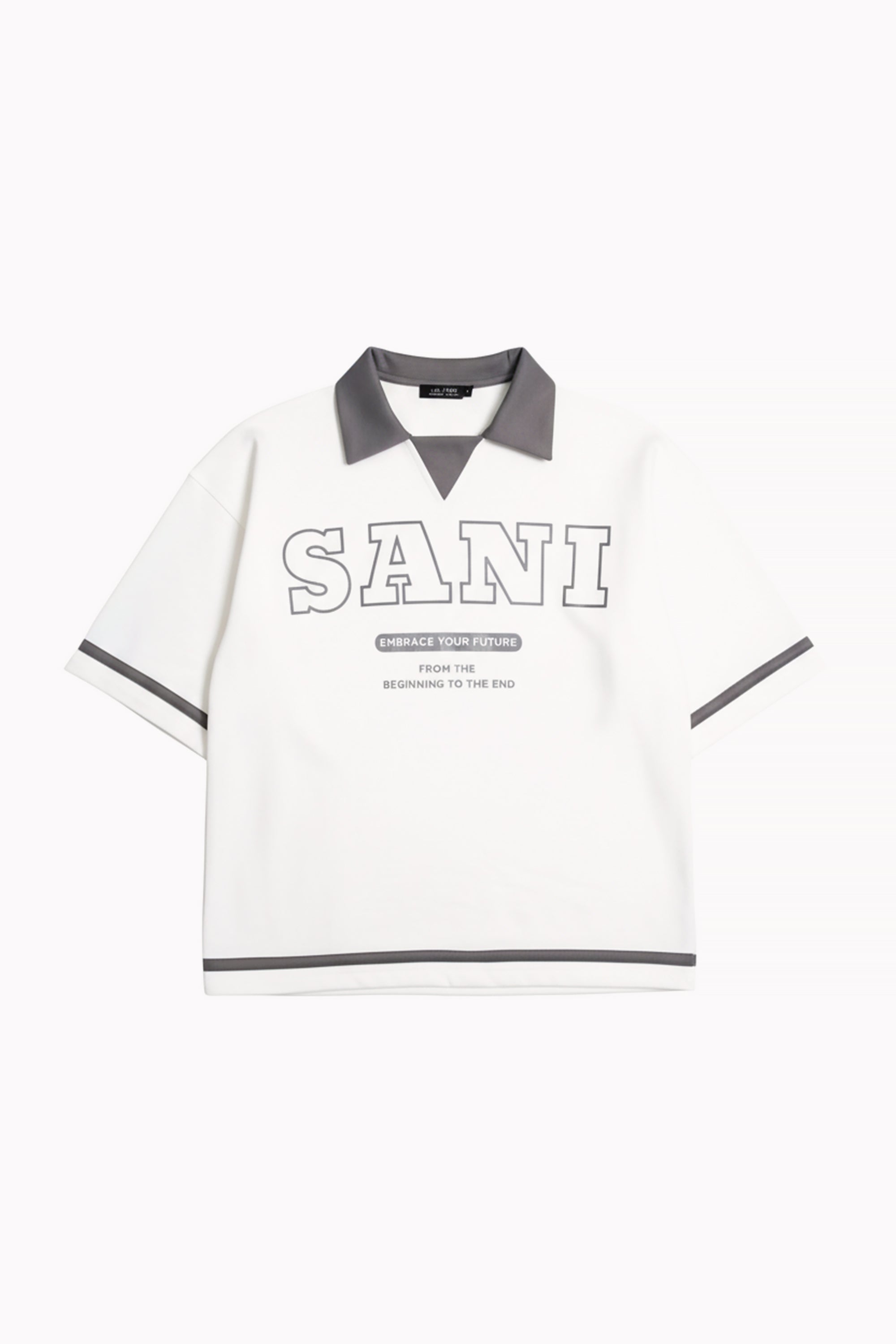 White Unisex Elite T-Shirt Polo by Sani
