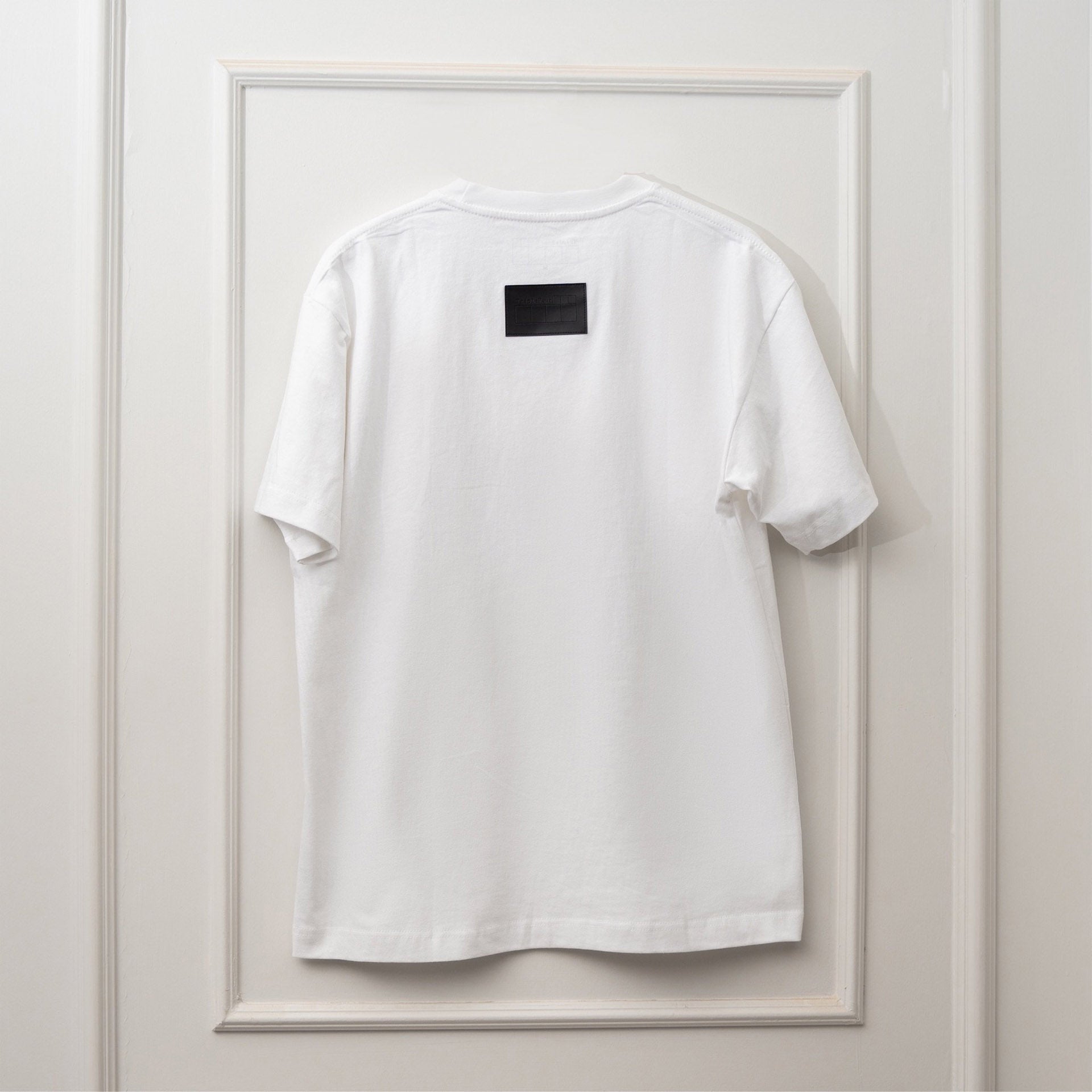 White T-shirt With A Print From Triple Four