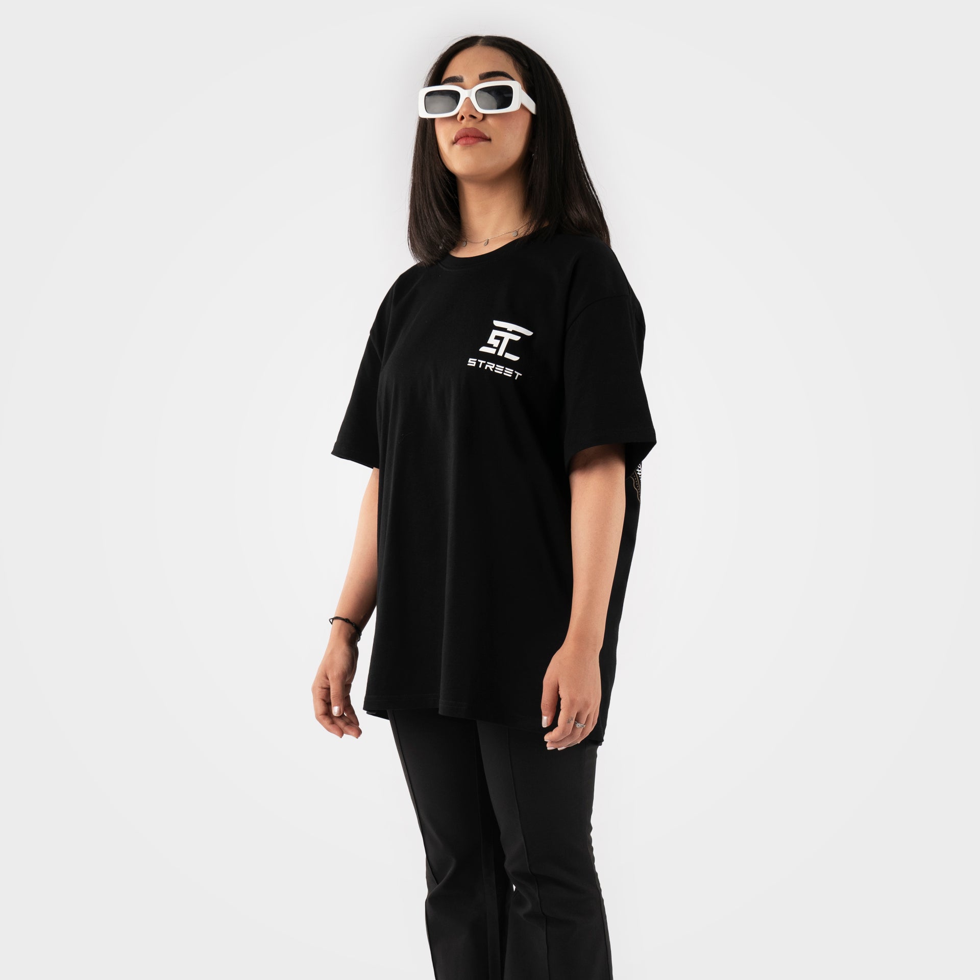 Black Aquarius T-shirt From Street KSA - WECRE8