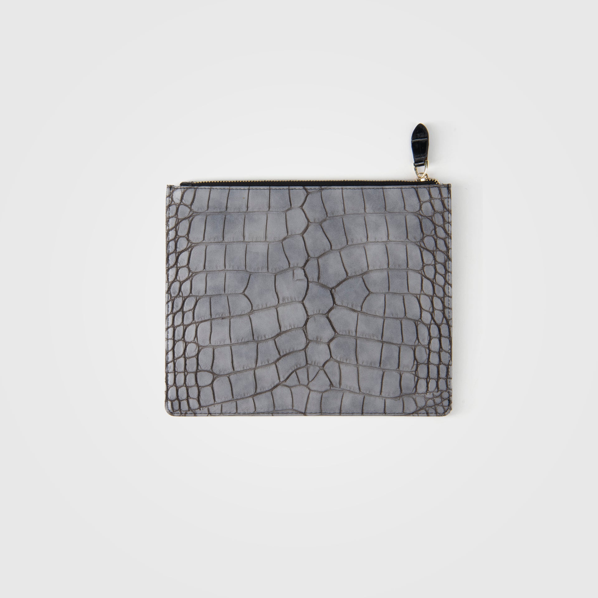 Gray And Black Leather Pouch From Vogue By S - WECRE8