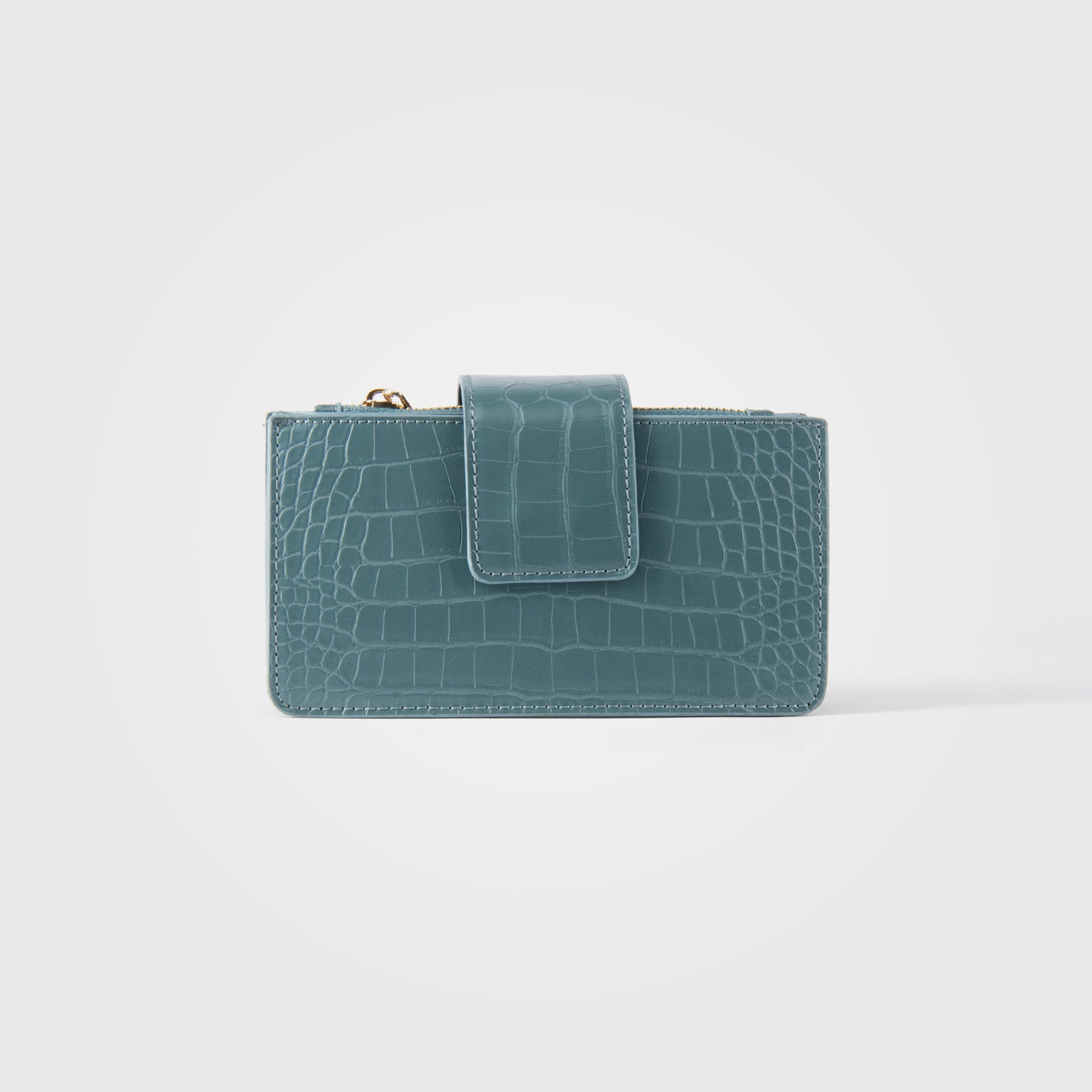 Light Blue Leather Shoulder Bag With Leather Strap From Vogue By S - WECRE8
