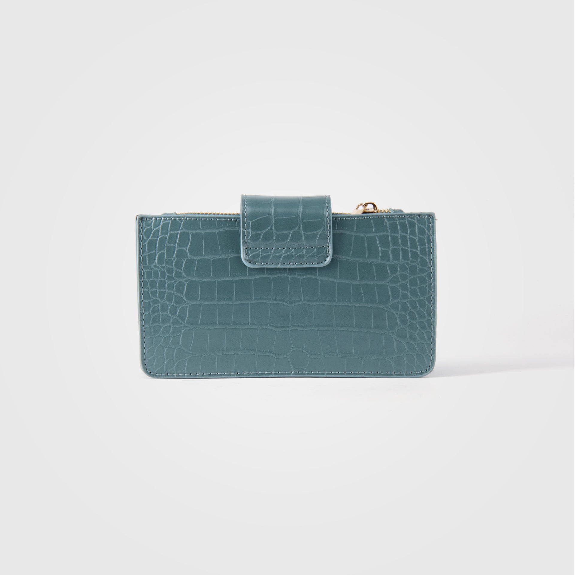 Light Blue Leather Shoulder Bag With Leather Strap From Vogue By S - WECRE8