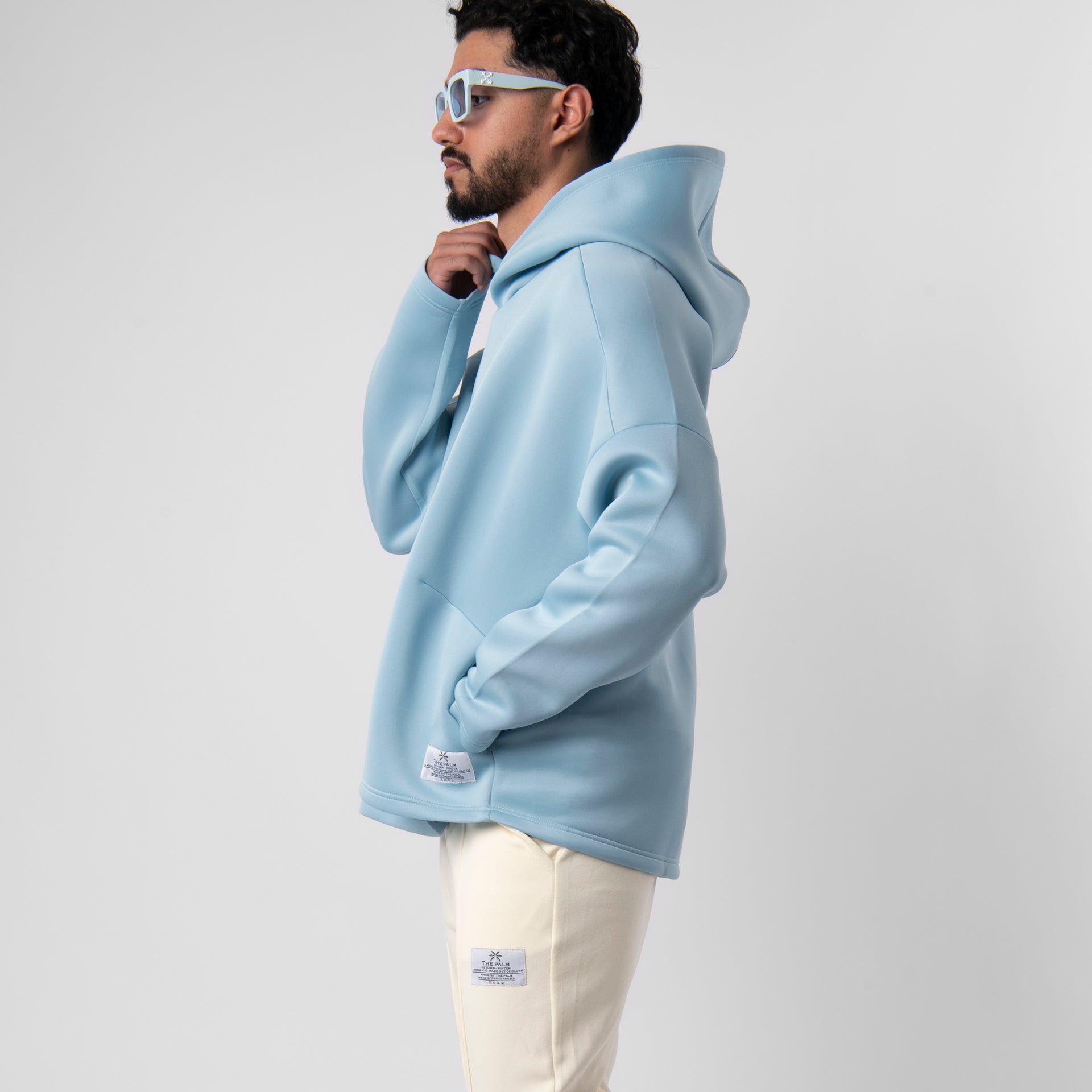 Light Blue Spring Oversize Hoodie From The Palm - WECRE8
