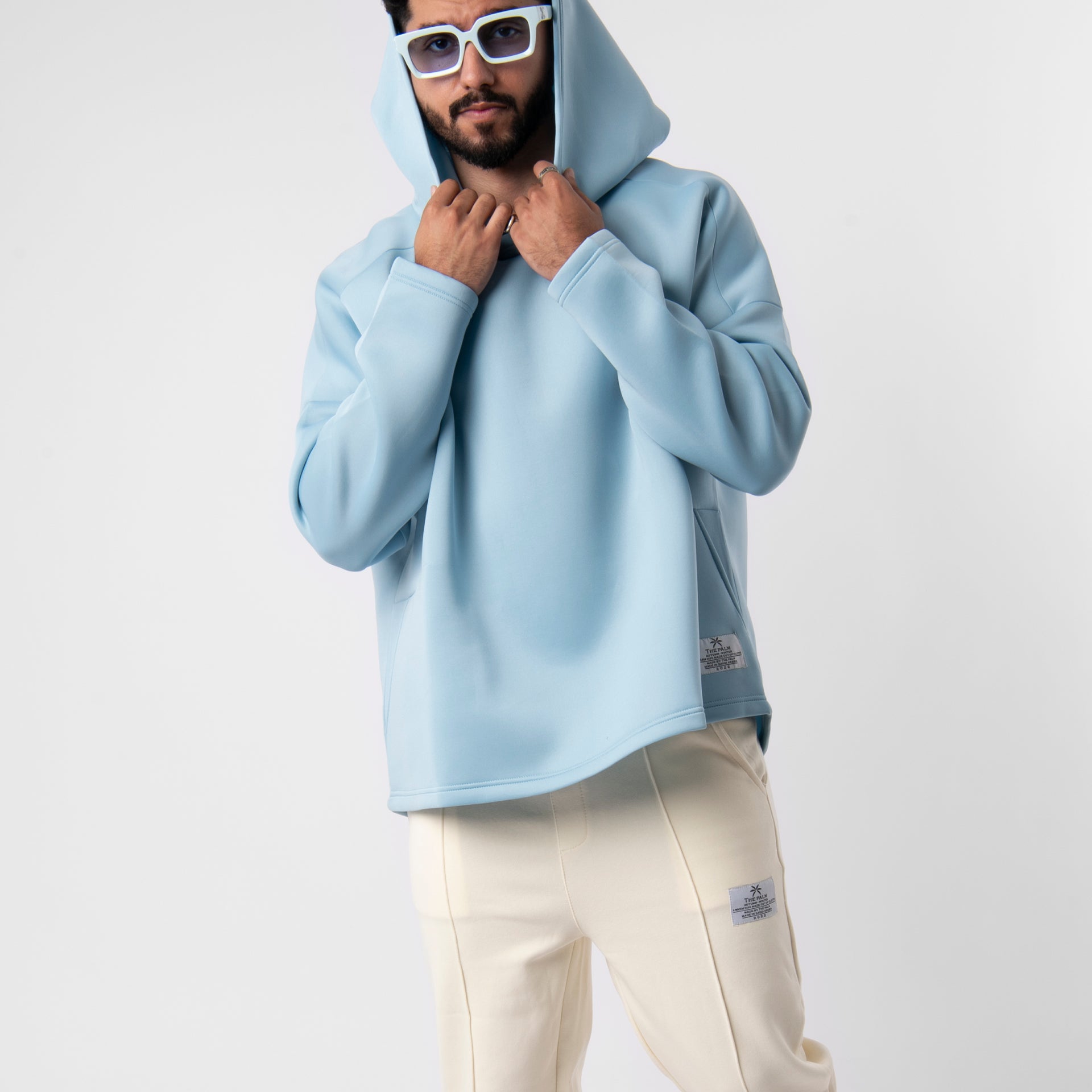 Light Blue Spring Oversize Hoodie From The Palm - WECRE8