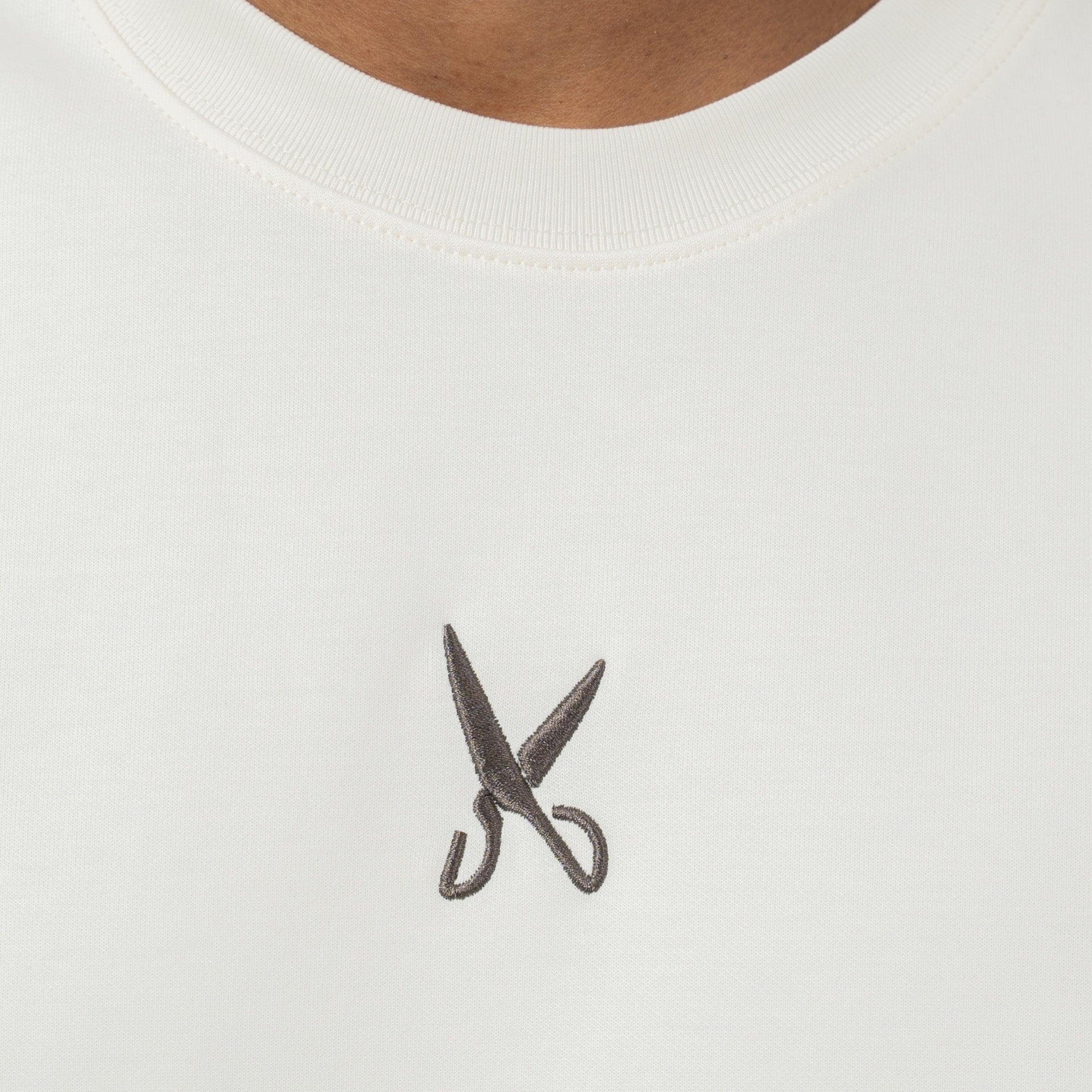 White Cotton T-shirt Vest By Weaver Design - WECRE8