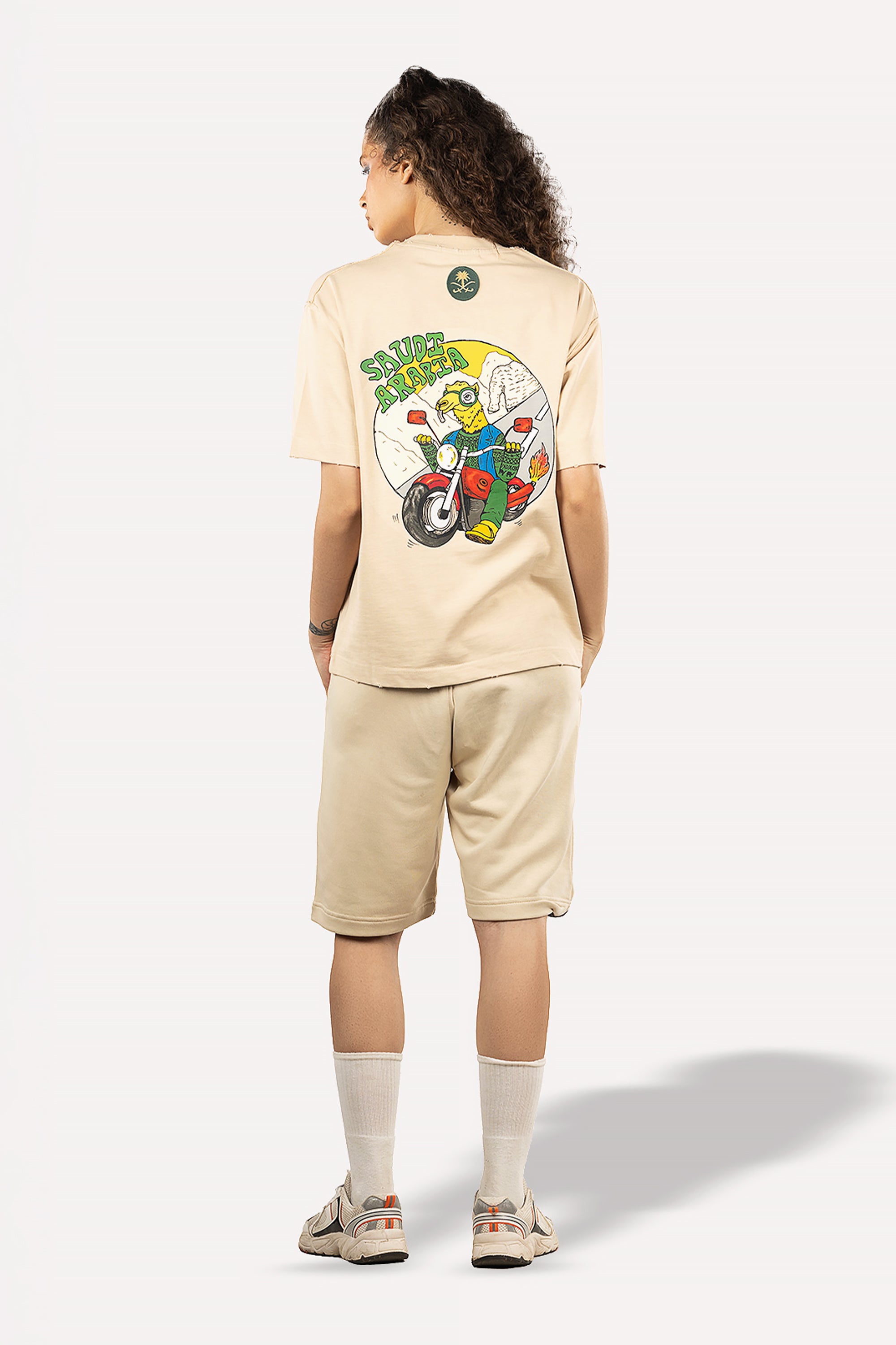 Beige Saudi Arabia Set of T-Shirt and Shorts by Maps