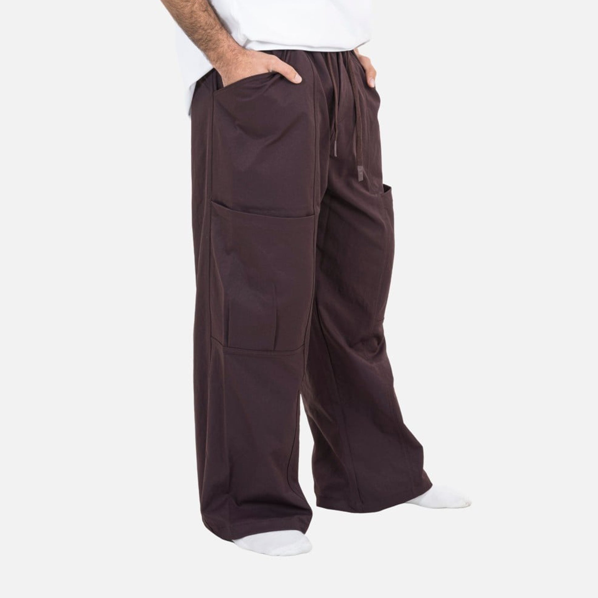 Dark Purple Pants With Side Pockets By Dracaena Cinnabari