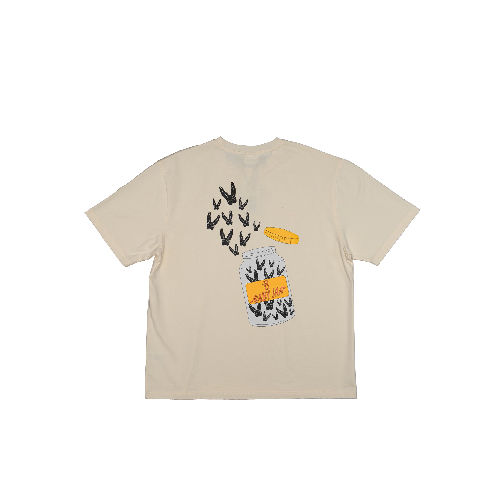 Beige T-shirt "The Jar" by Brandtionary