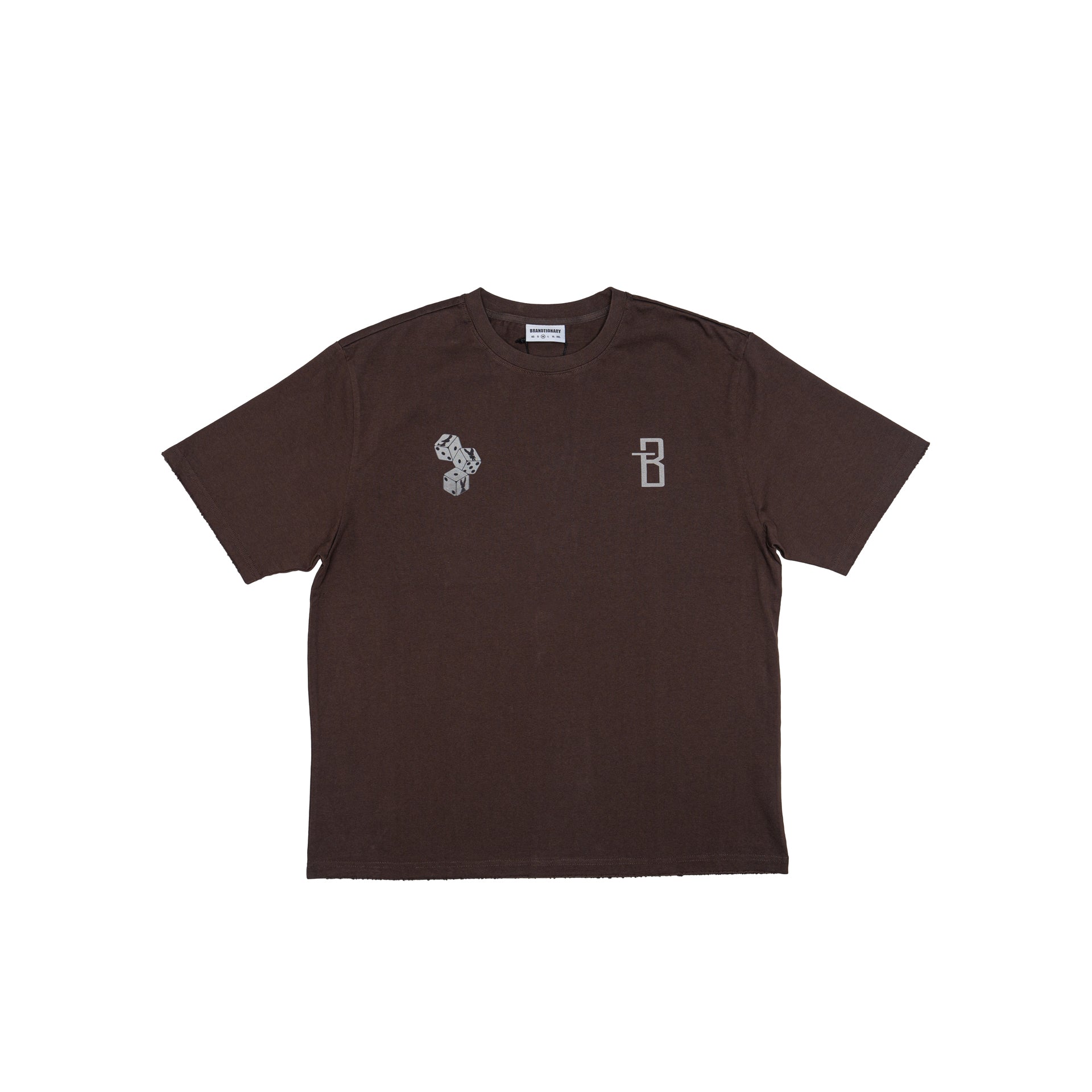 Brown T-shirt "The Dice" by Brandtionary